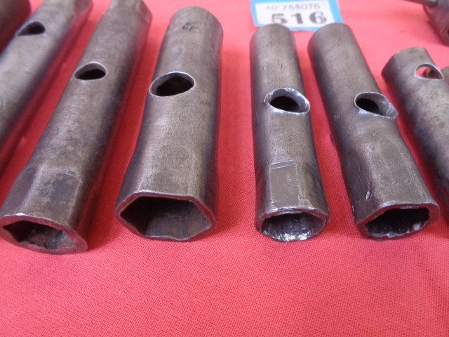 15 x Vintage Old Box Spanners Whitworth Imperial BSF / BSW Tools Job Lot # 516