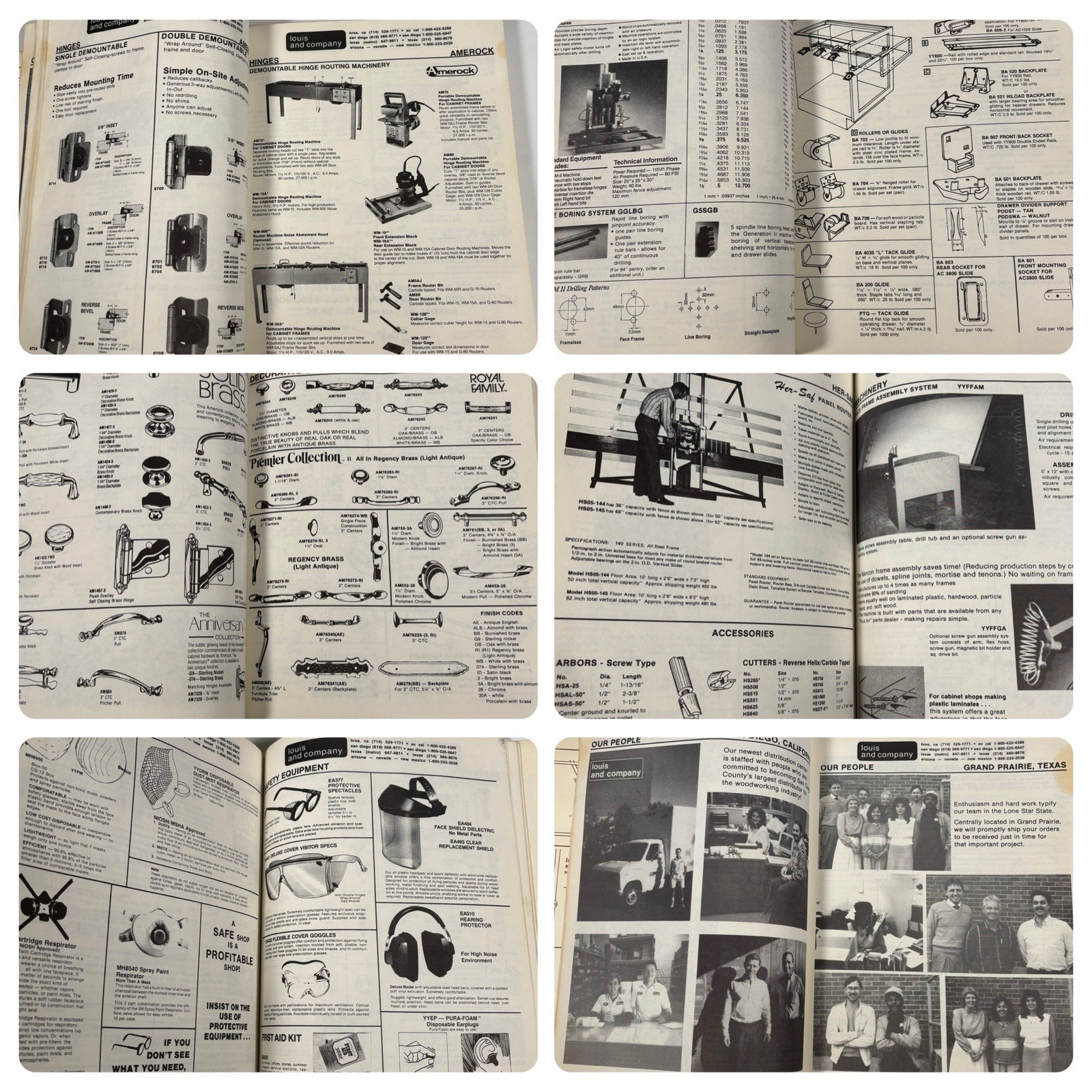 louis and company catalog 1989 hardware woodworking Vintage Hinge Kitchen Tools