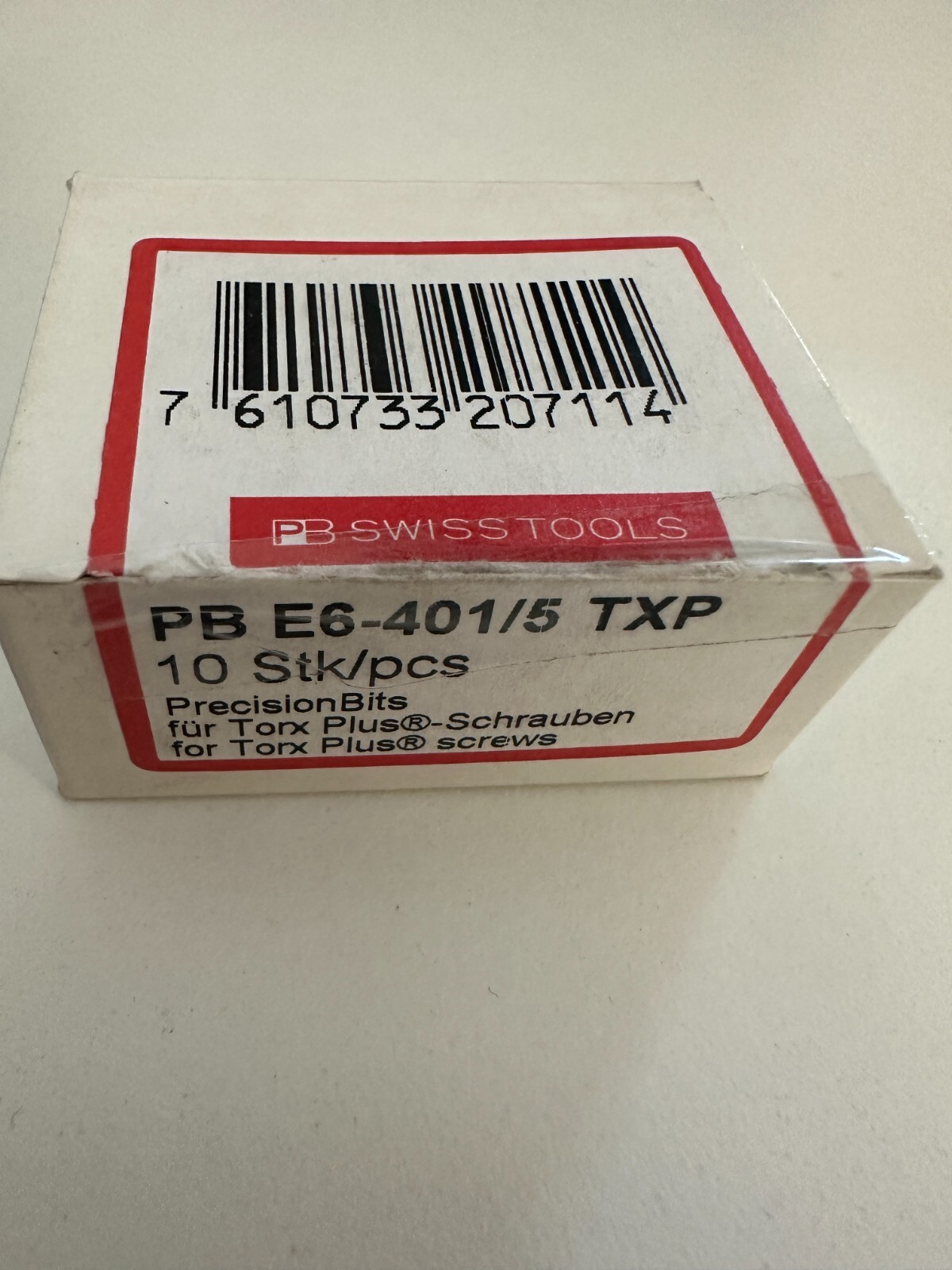 PB Swiss Tools screwdriver BIT, TXP5, 50mm, 1/4″HEX 6,3 PBE6-401/TXP5 (10pcs)