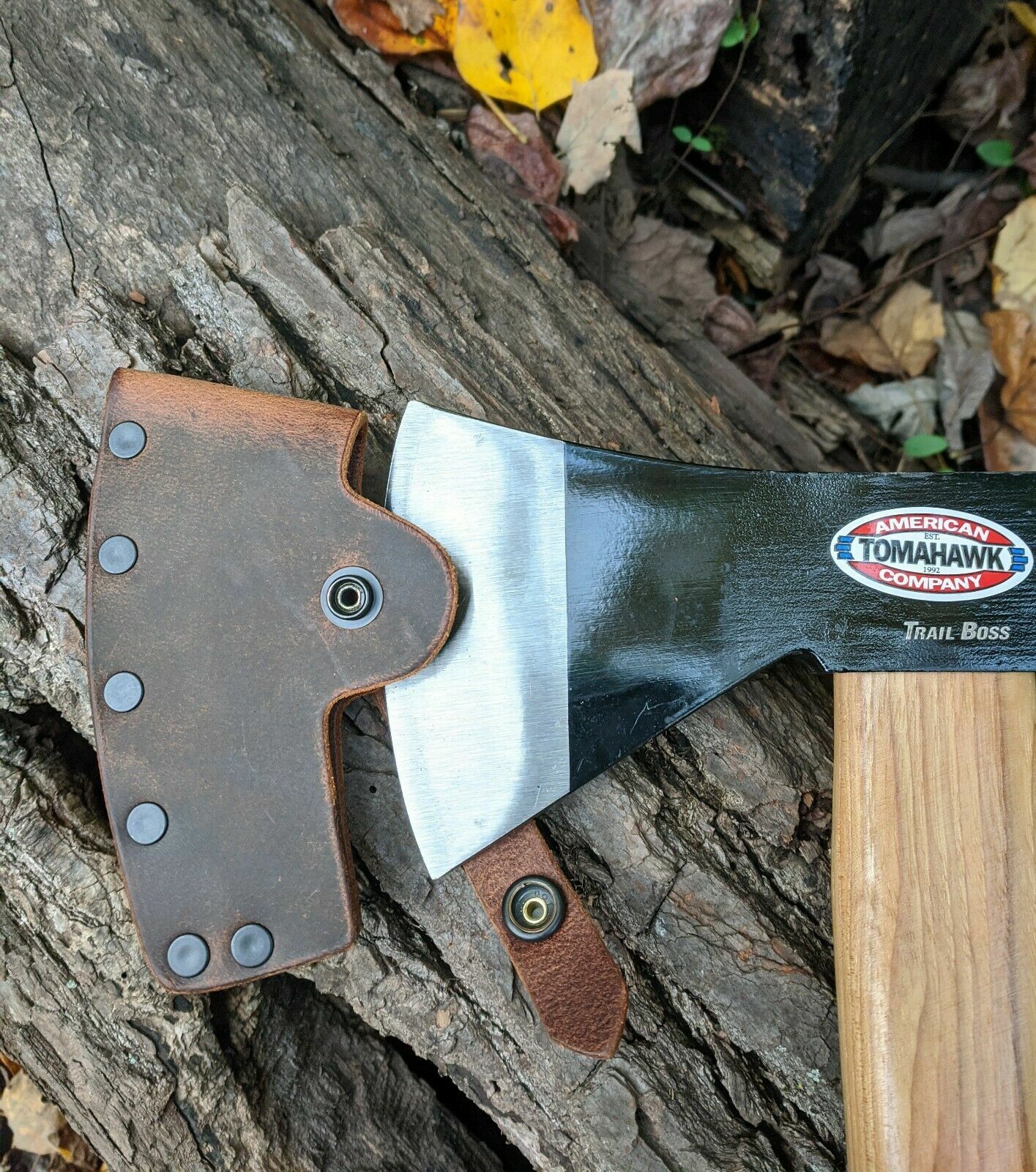 Cold Steel Trail Boss Axe Buffalo Leather Sheath Mask (Axe Not Included)