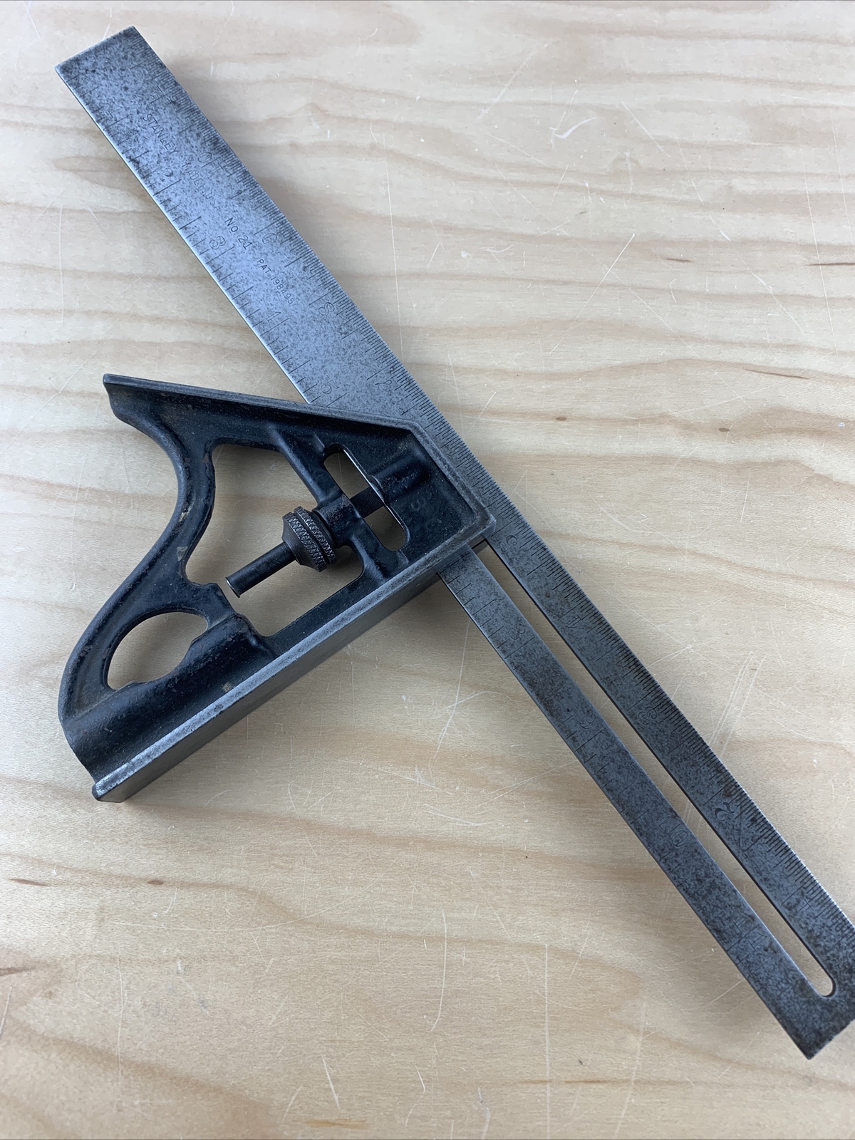 Vintage Stanley No.21 Slotted 12” Blade Combination Square
