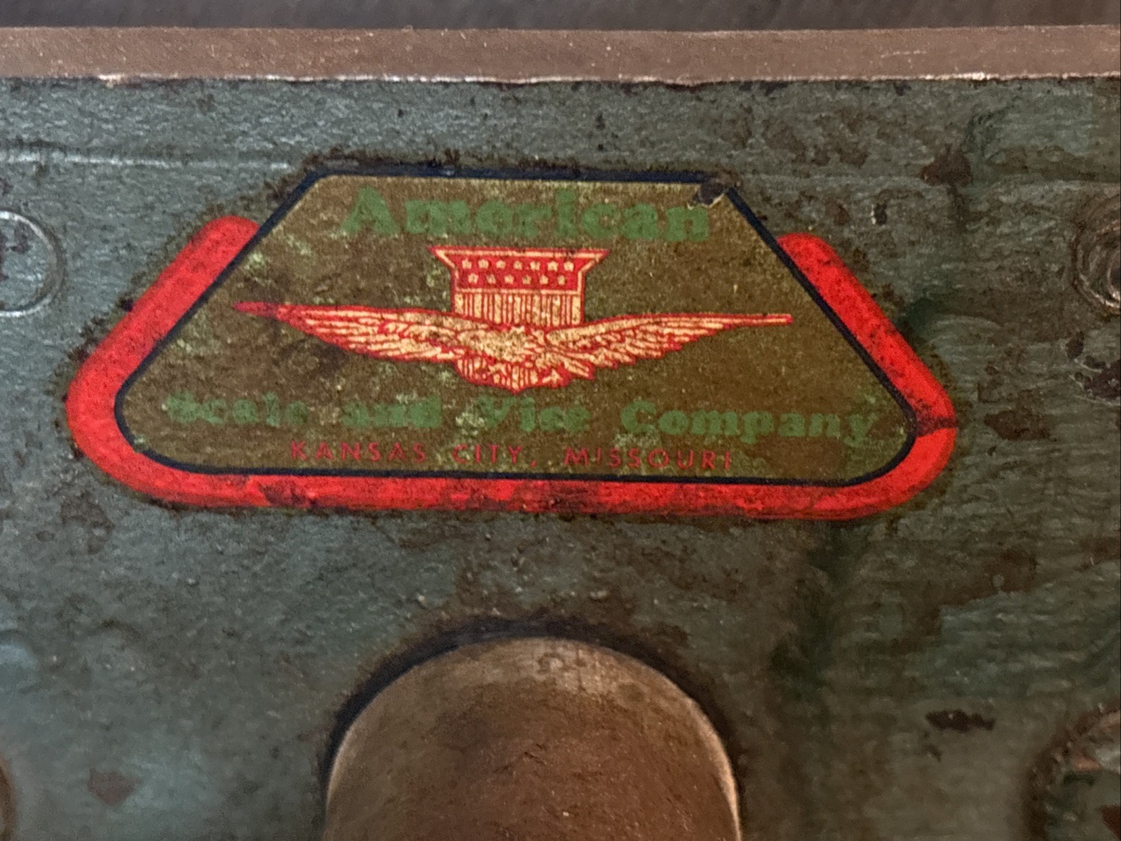 Vintage American Scale & Vice Co. Woodworking Work Bench Under Mount Vice