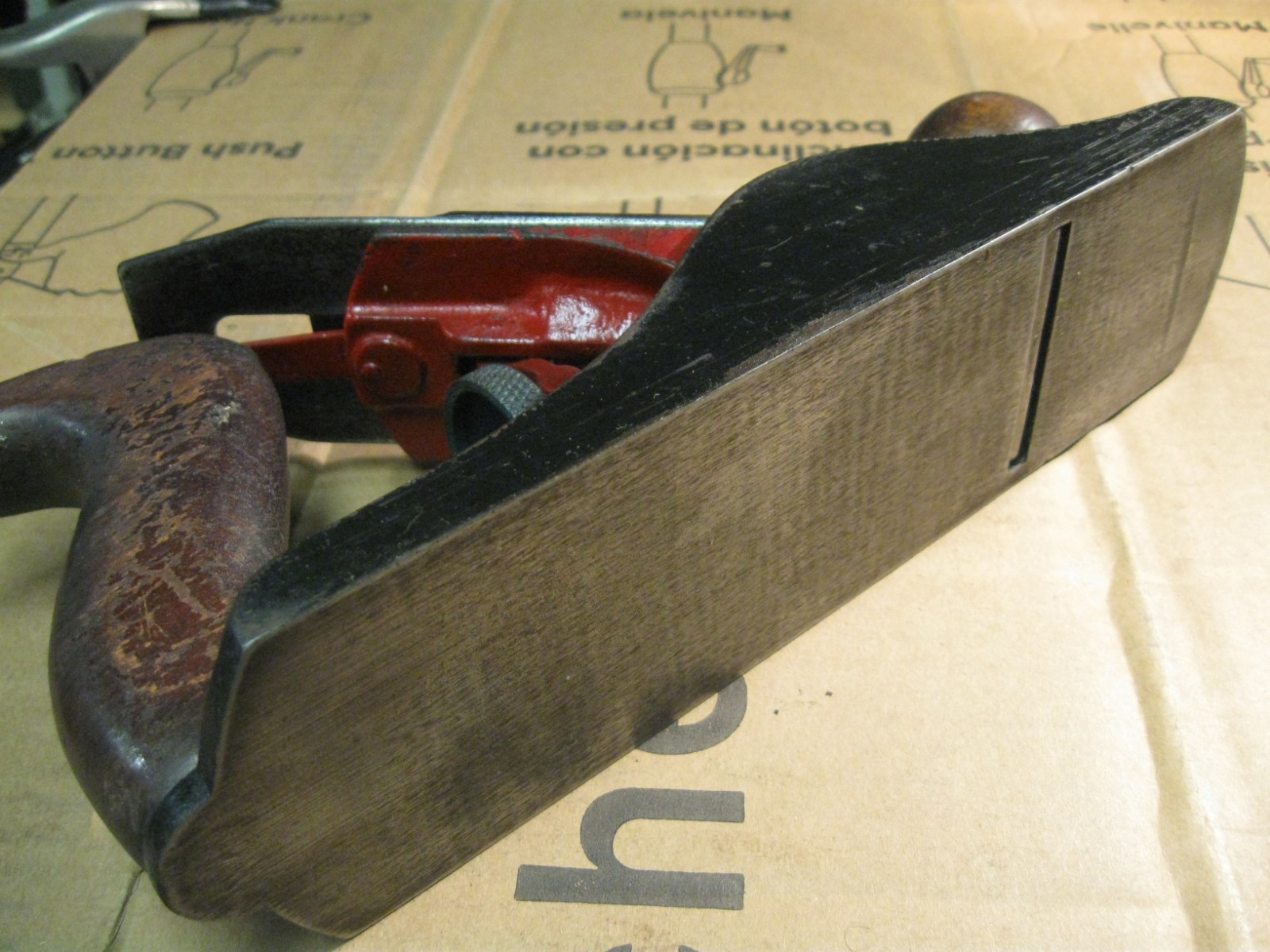 vintage wood plane 9 1/2 ” long unknown maker USA made free shipping