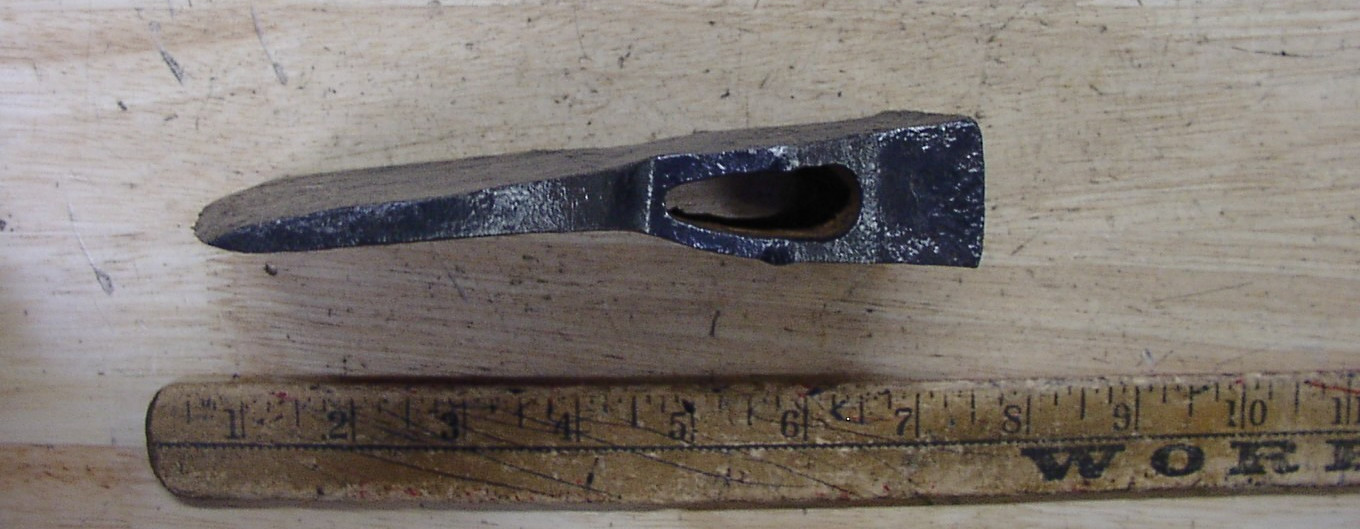 Vntg Unbranded 1lb. 13.7 oz Broad Axe Head,5-13/16″,4-3/8″ Edge,Rough & Rugged