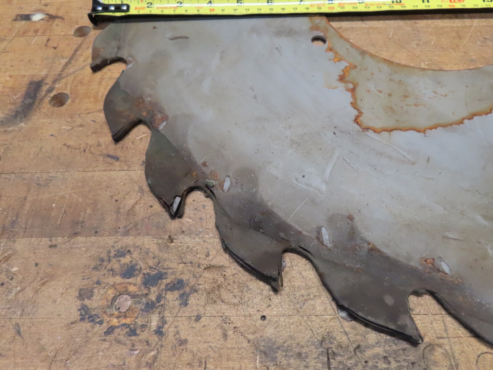 Vintage CanCar Chip-N-Saw 22″ Strob sawmill saw blade 24 carbide teeth 7″ arbor