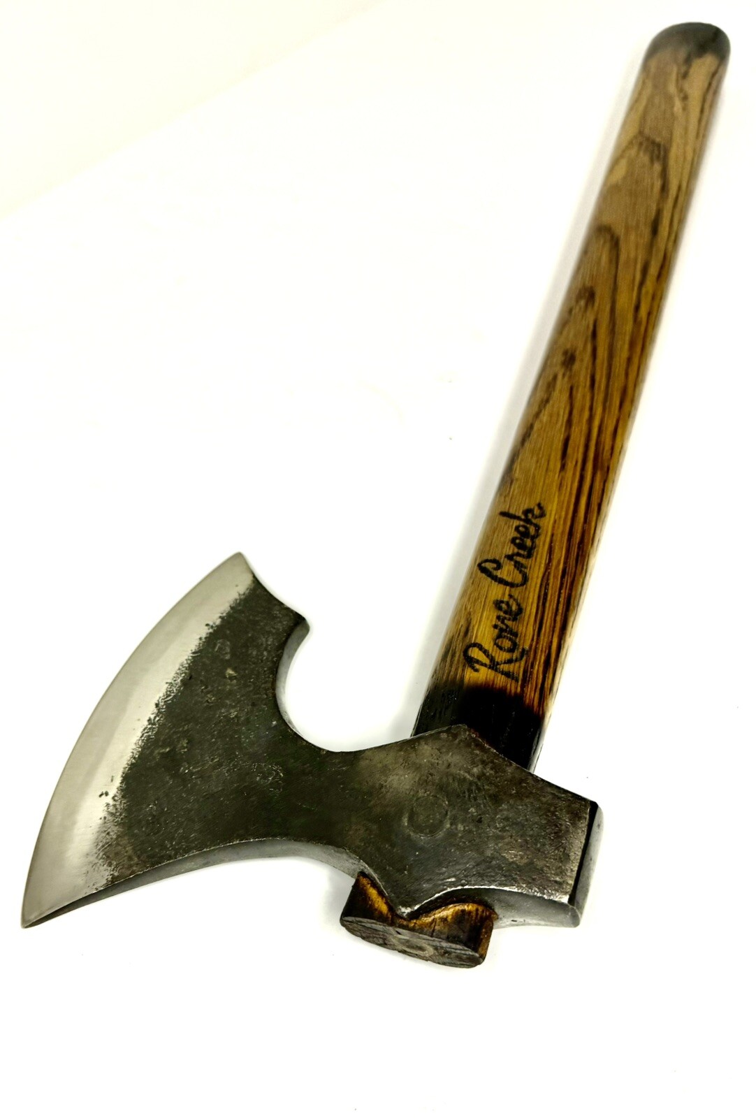 Rone Creek Viking Throwing Axe: Hickory Handle, Viking Style Head