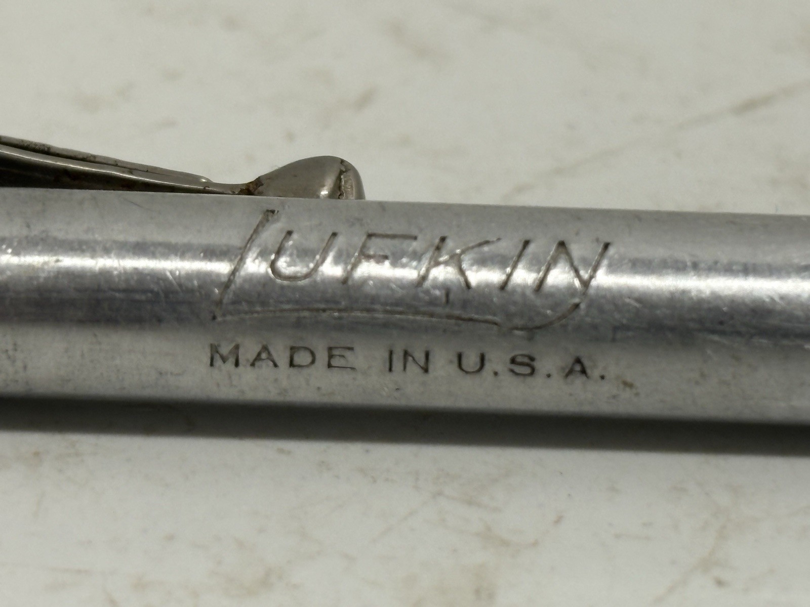 Vintage antique Lufkin Rule Co. sharp Metal Pocket Scribe Threaded Tip A023