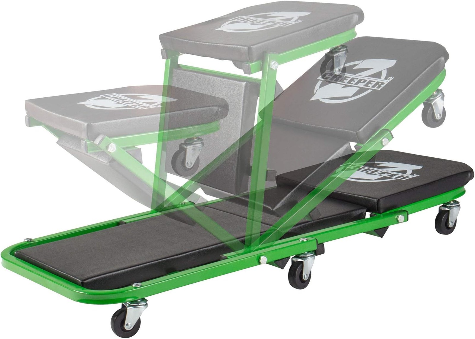 Pro-LifT C-2036DG Black/Green 300 Lbs Mechanic Creeper