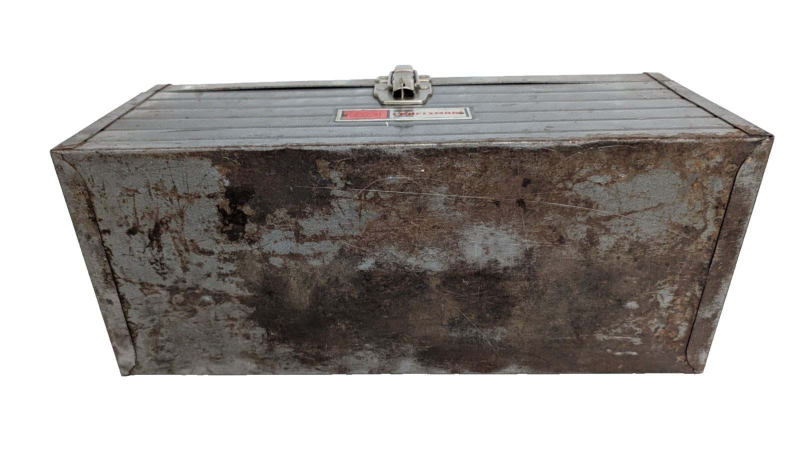 Vintage Craftsman Tool Box Model 65013, 17” X 7” X 7 1/2” Gray with Red Tray