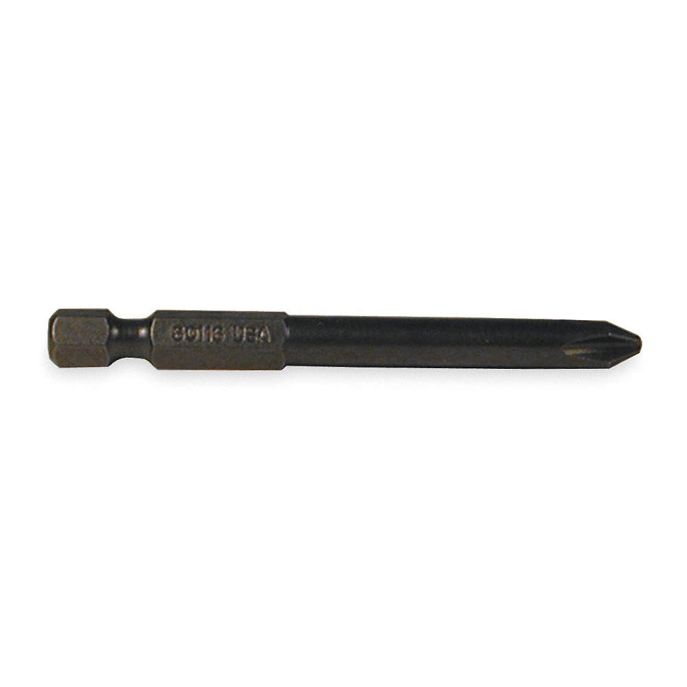 PROTO J60116 Power Bit,SAE,1/4″,Hex,#2,2-13/16″ 1FW60