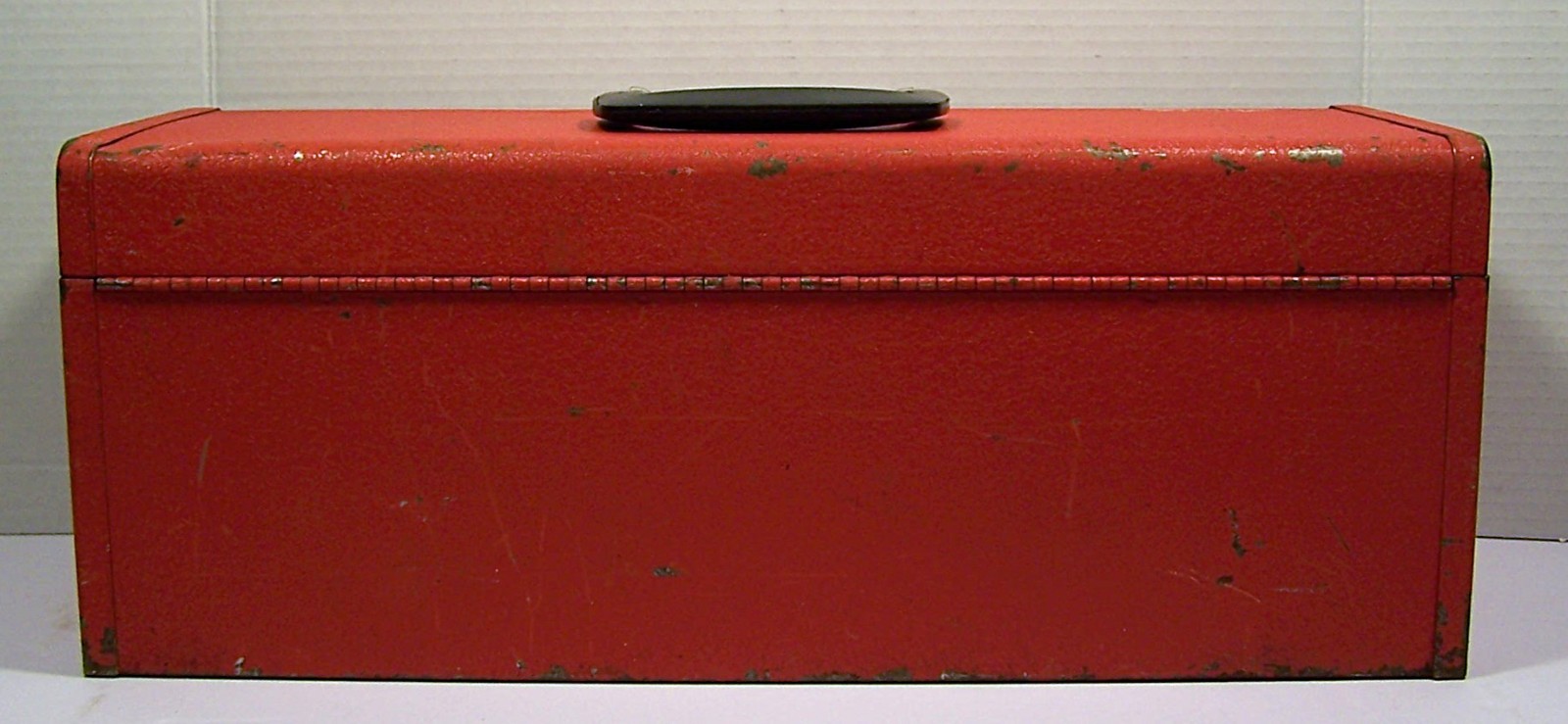 Kennedy KK-19-025168 Red Metal Tool Box w/ Tray 19″ x 7″ x 7.5″ Vintage U.S.A.