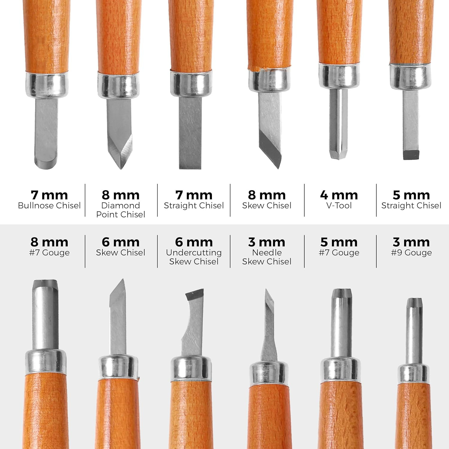 Precision Chisel Pen Set with Tools & Mallet – 12 Pieces for Fine Work