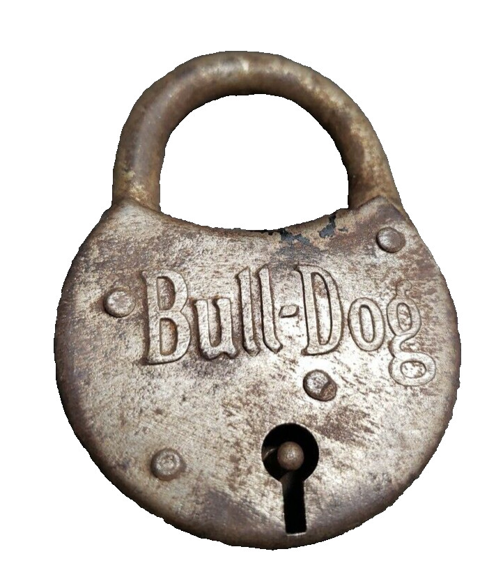 Bull Dog Lock Padlock Antique No Key Christmas Gift Movie TV Prop
