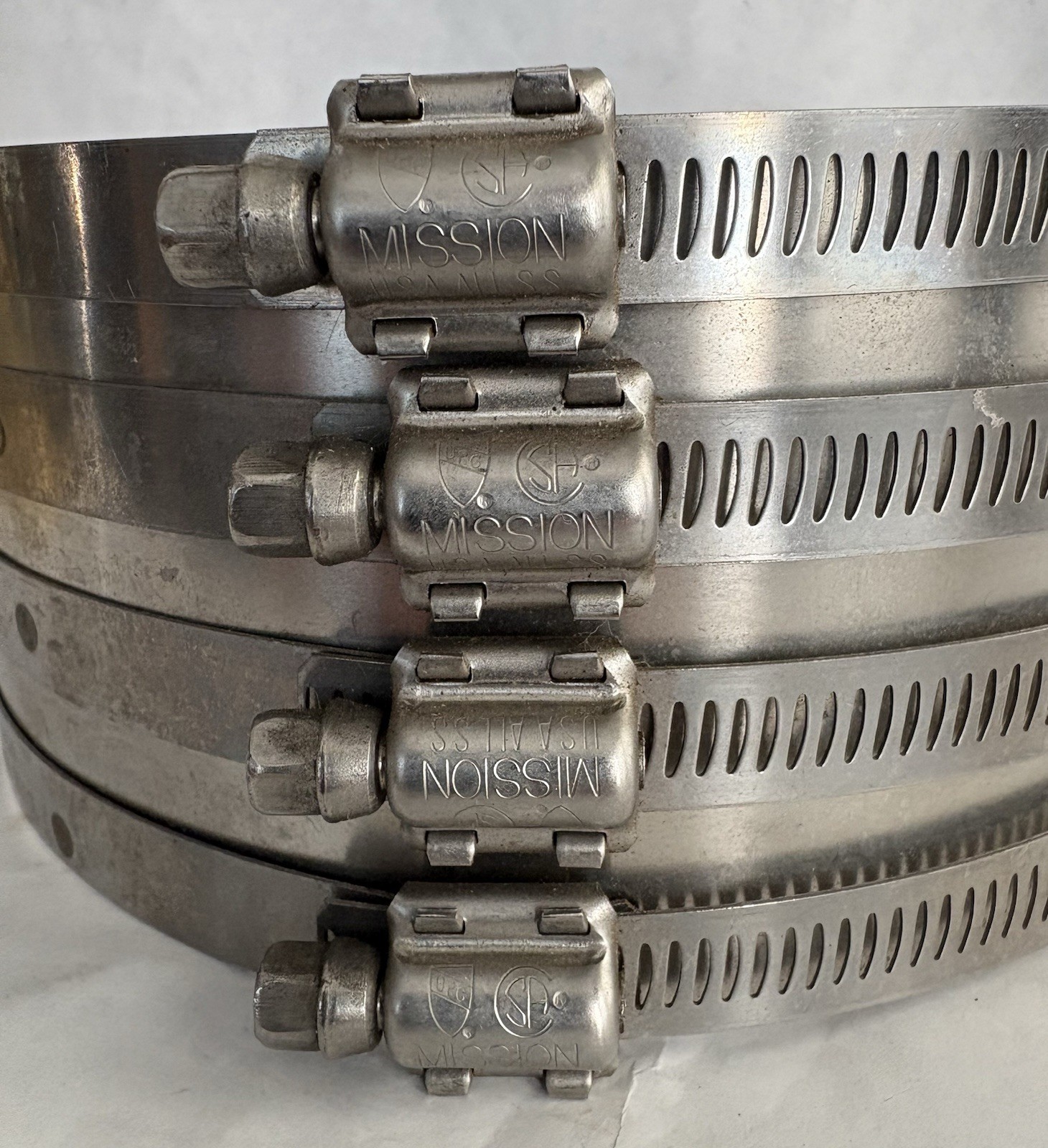 7” Stainless Steel Clamp Size 108 With 4 Bands Made In The USA