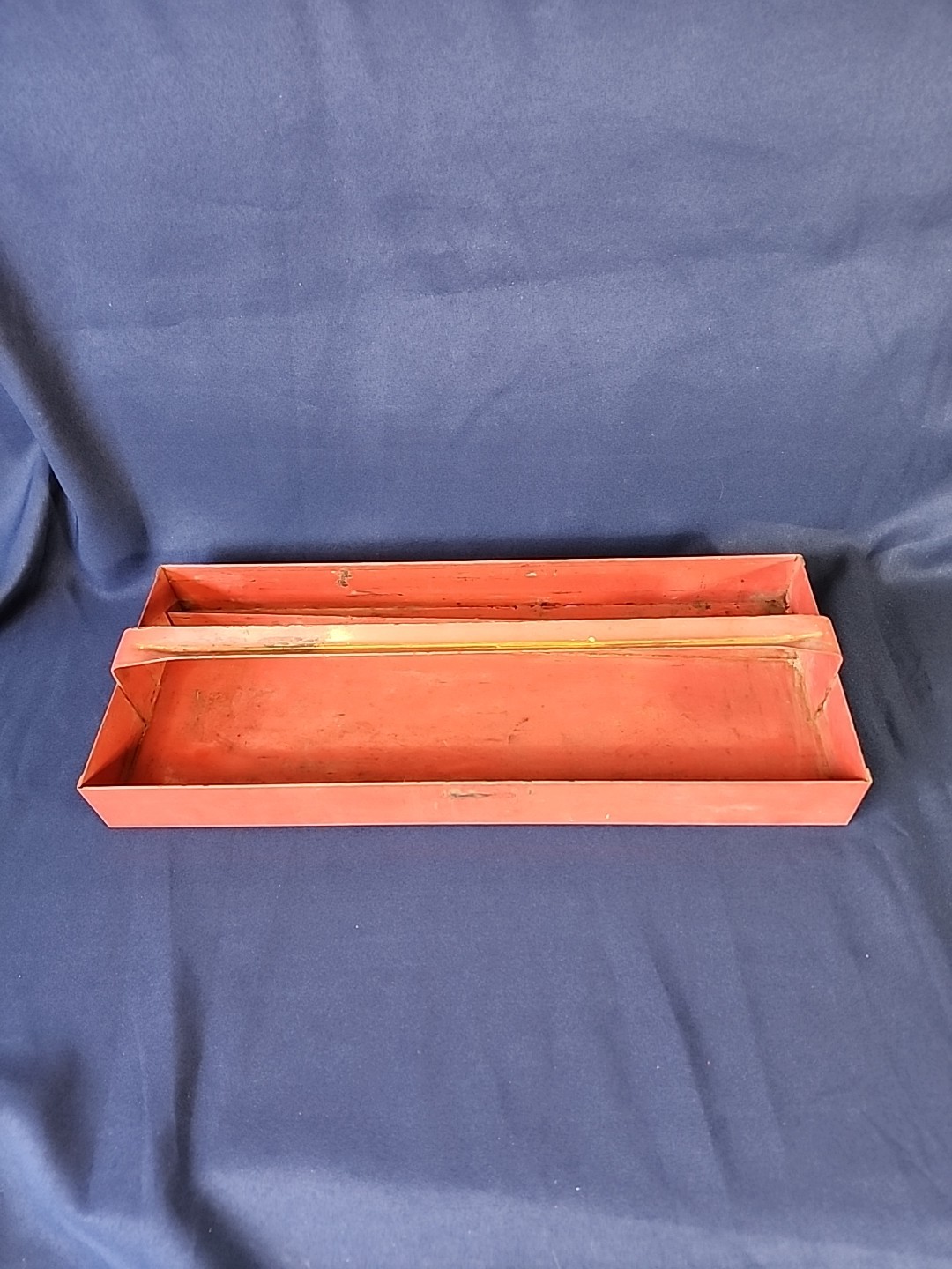 Vintage Metal Tool Box Tray Caddy 18-1/2″ x 7-1/2″ Red Snapon Craftsman Mac Tool