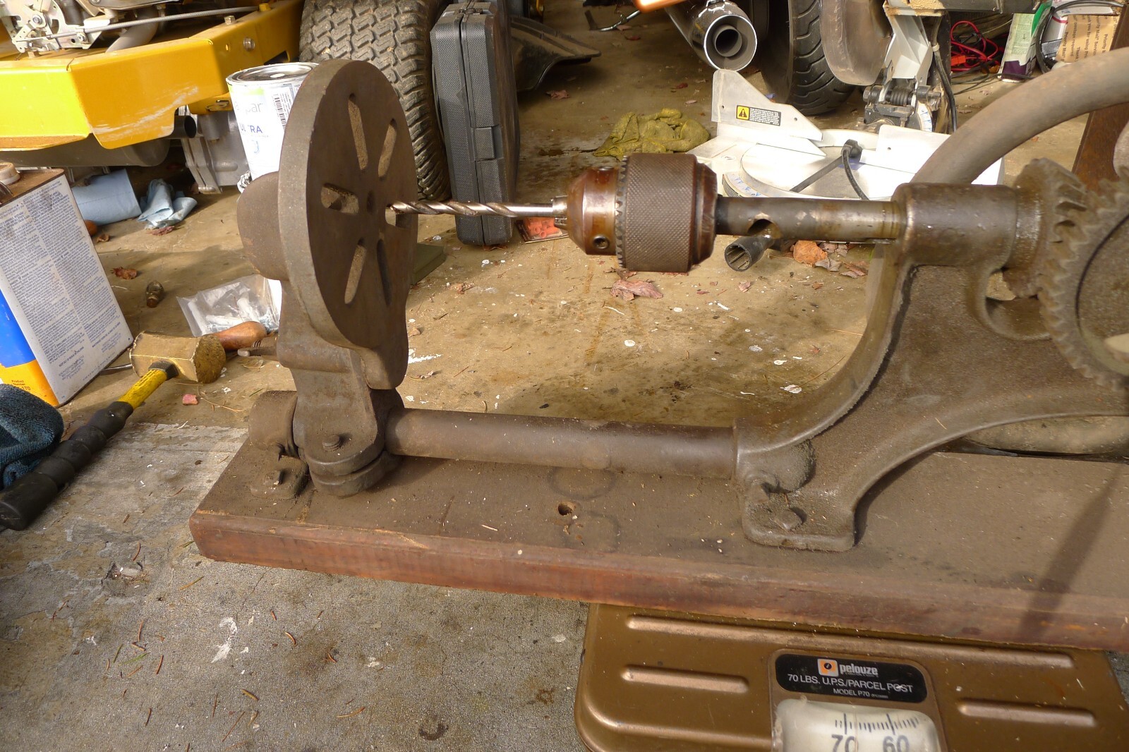 ANTIQUE CHAMPION BLOWER & FORGE POST DRILL, NO. 101, LANCASTER PA
