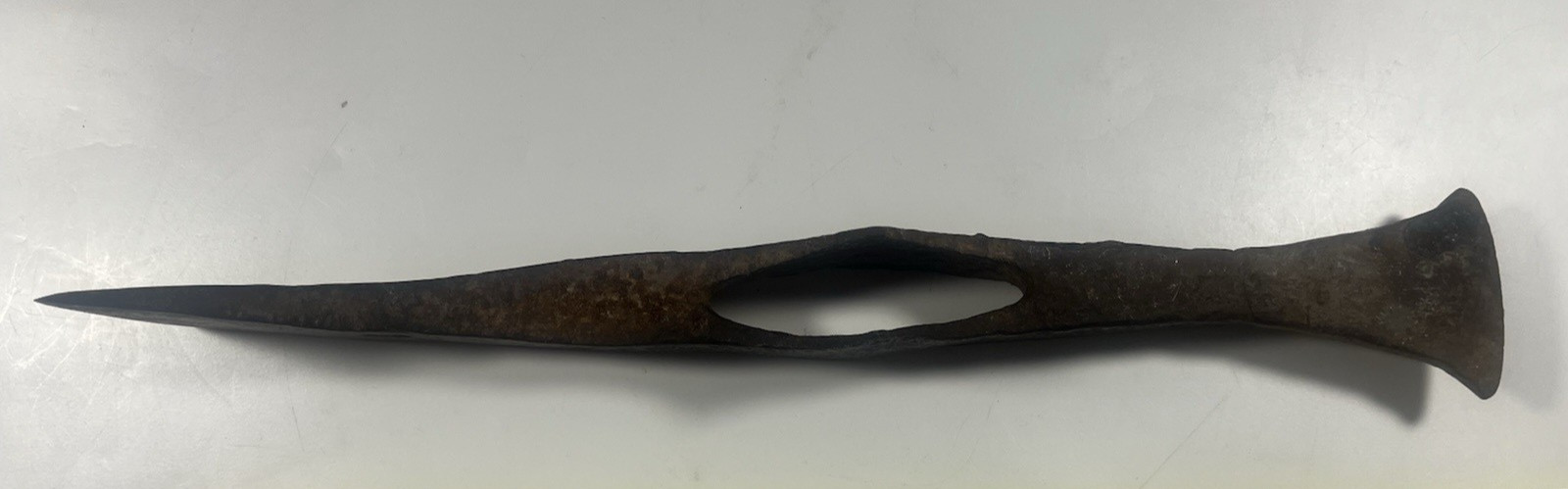 Antique Forged Mattock Grub Hoe Head 13⅜” Dual Blade Axe Adze Rustic Tool