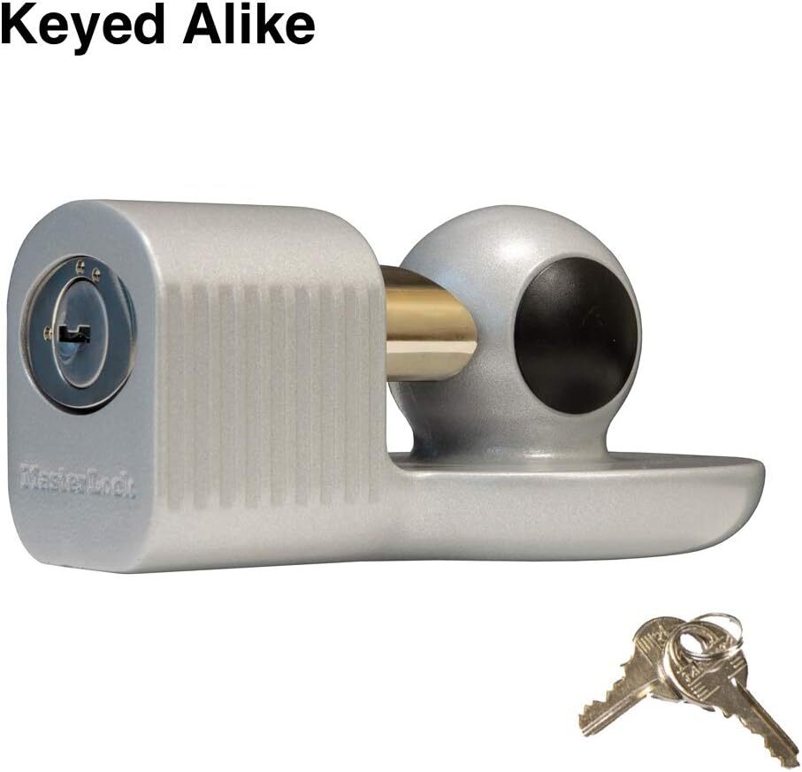 Chrome Trailer Coupler Lock For 1 7/8 2 And 2 5/16 Inch Hitch Locks