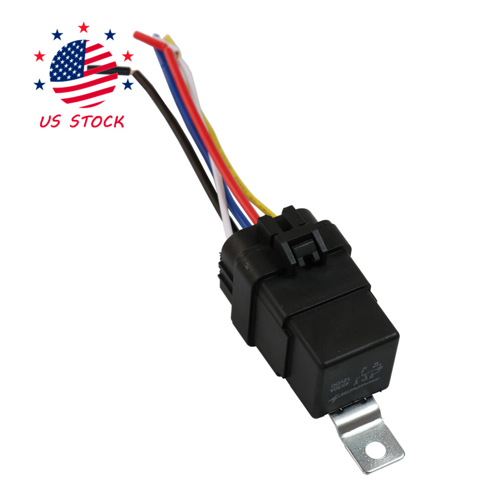 4 pack 5 pin & wire Heavy Duty Car Auto Relay 12V 40 amp Waterproof Plug Socket