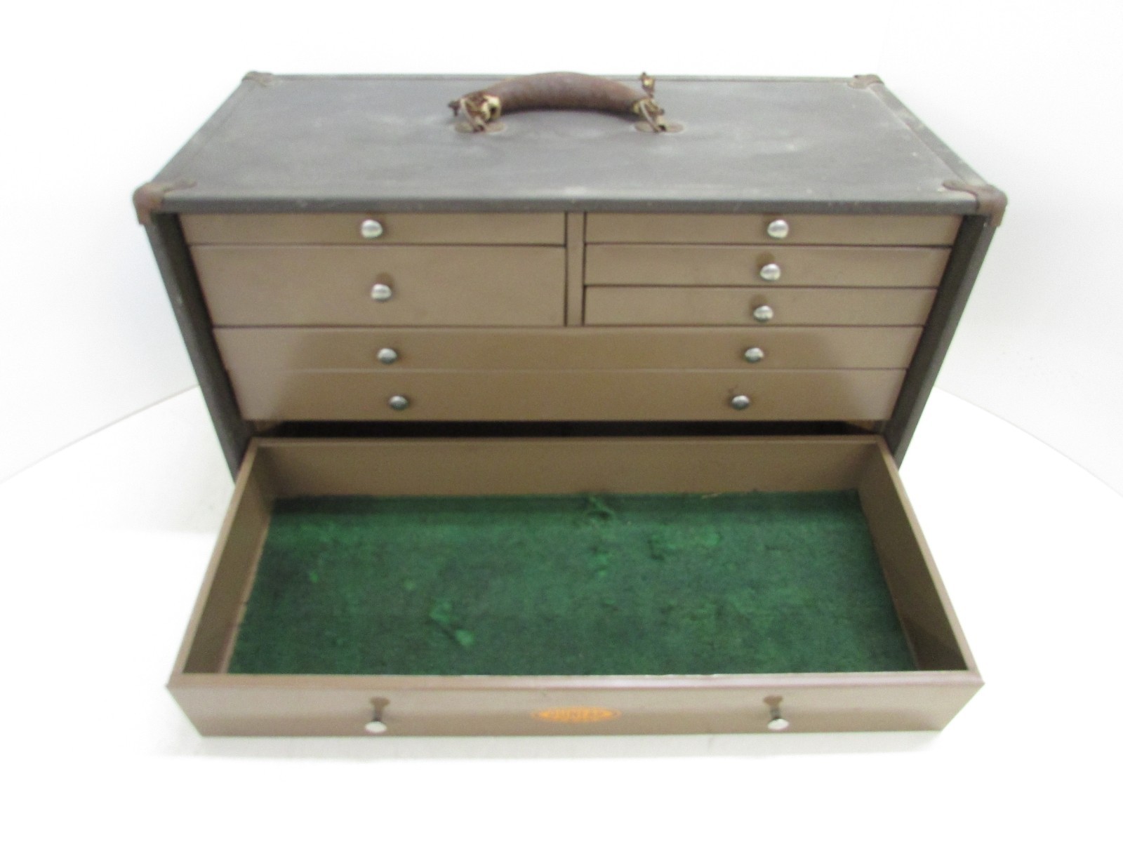 VINTAGE DUNLAP 8-DRAWER MACHINIST TOOL BOX CHEST