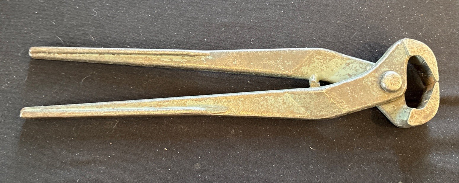 Vtg 10” END CUTTING NIPPERS PLIERS FARRIER CRAFTSMAN MADE IN USA