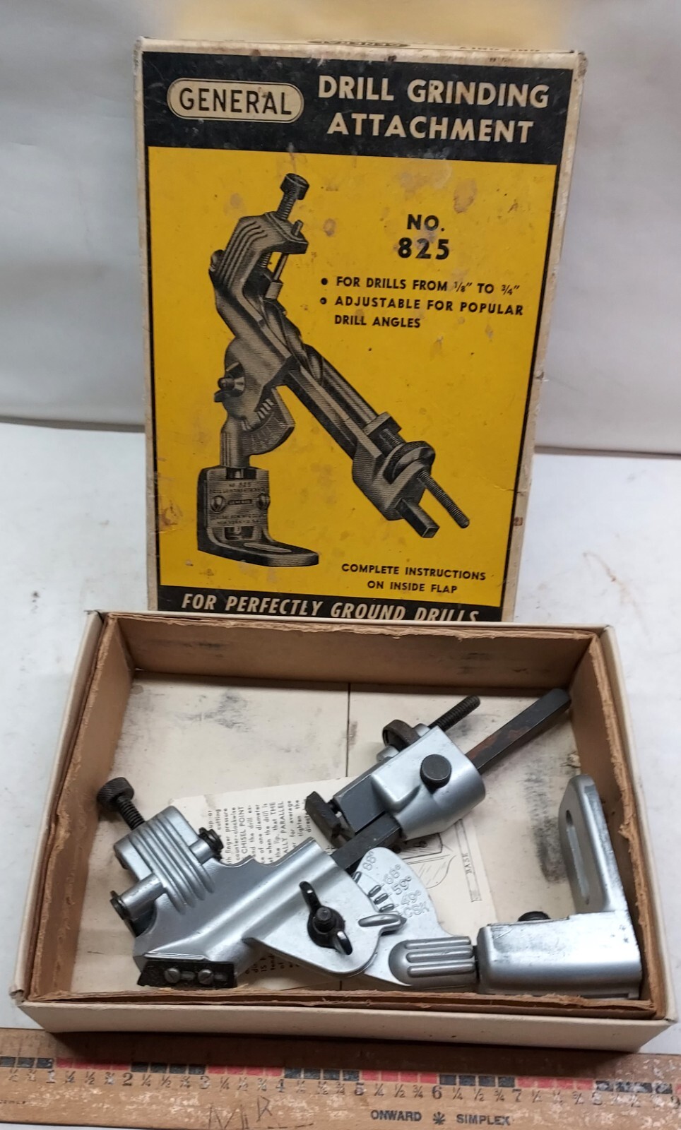 Vintage General Drill Grinding Attachment No. 825 Made in USA