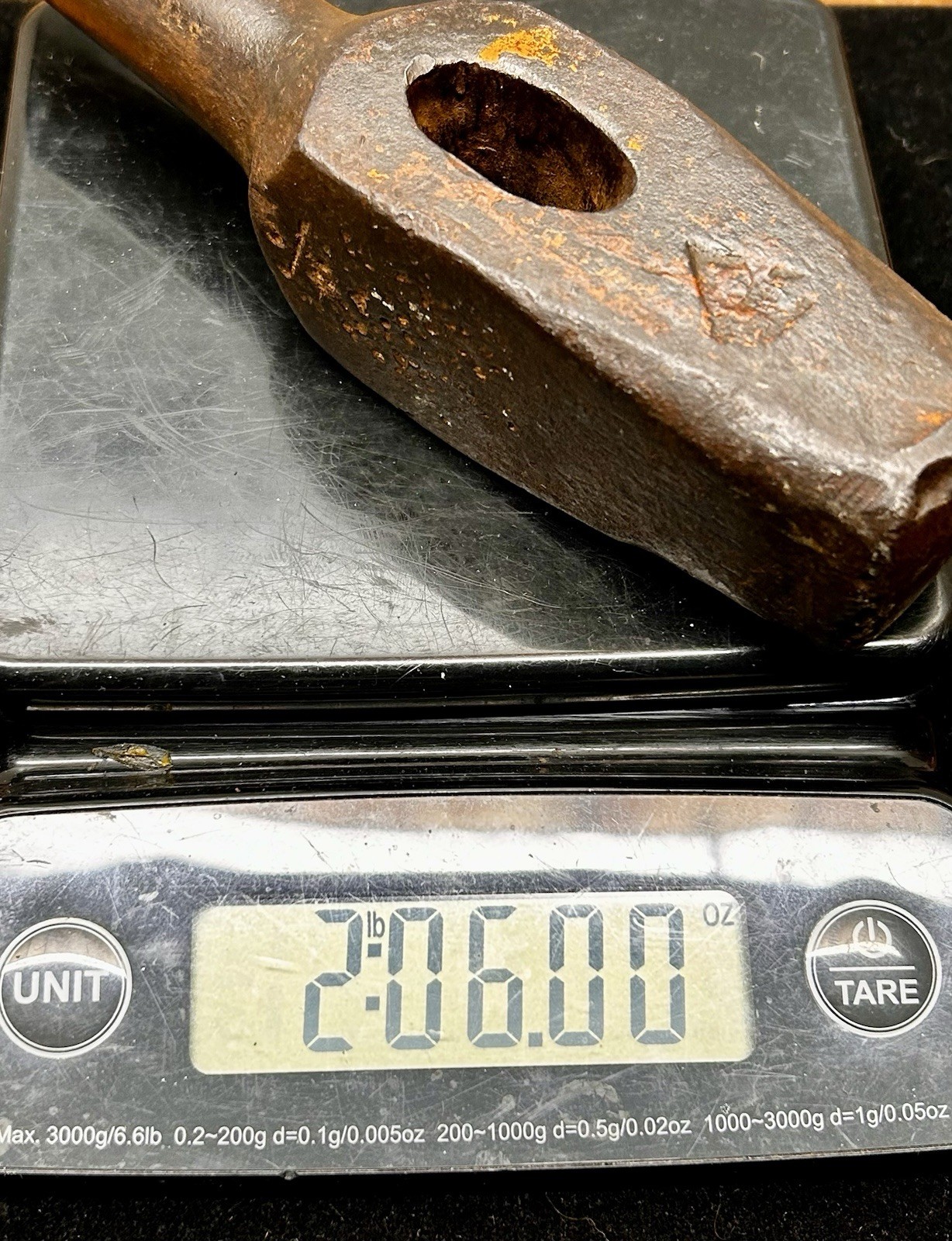 Vtg Woodings Verona Blacksmith Eye Punch Hammer Head 2.5 lb RR Railroad Tool USA