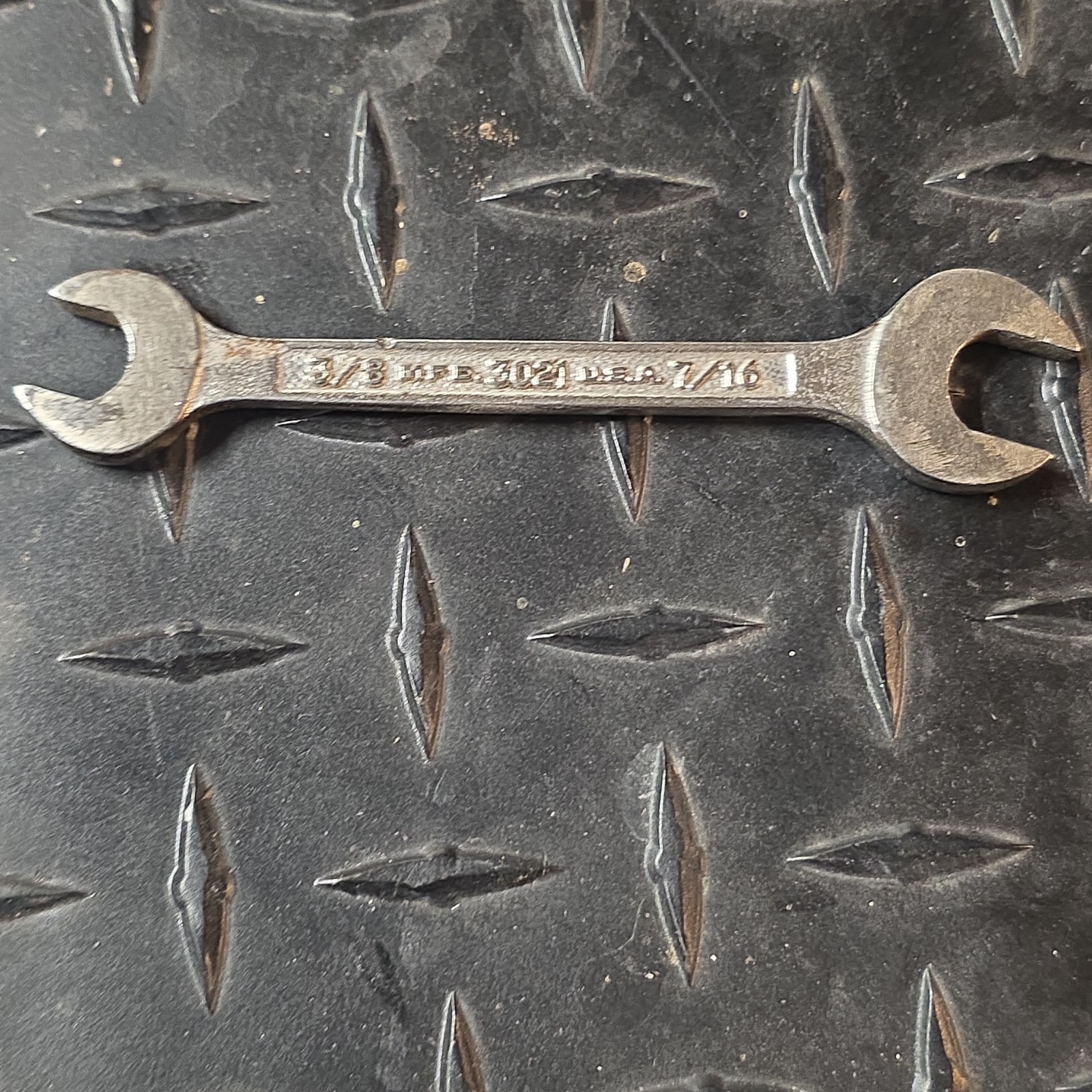 Plomb 3021 USA Open End SAE Wrench 3/8″ 7/16″ Vintage Marked