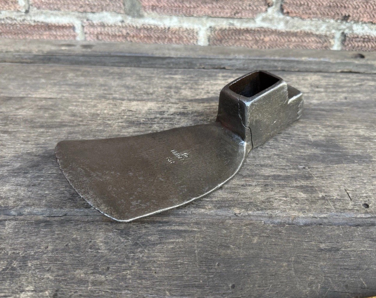 Vintage Brades Crown Stamp Adze Head Carpentry Woodworking Shipwrights Old Tool