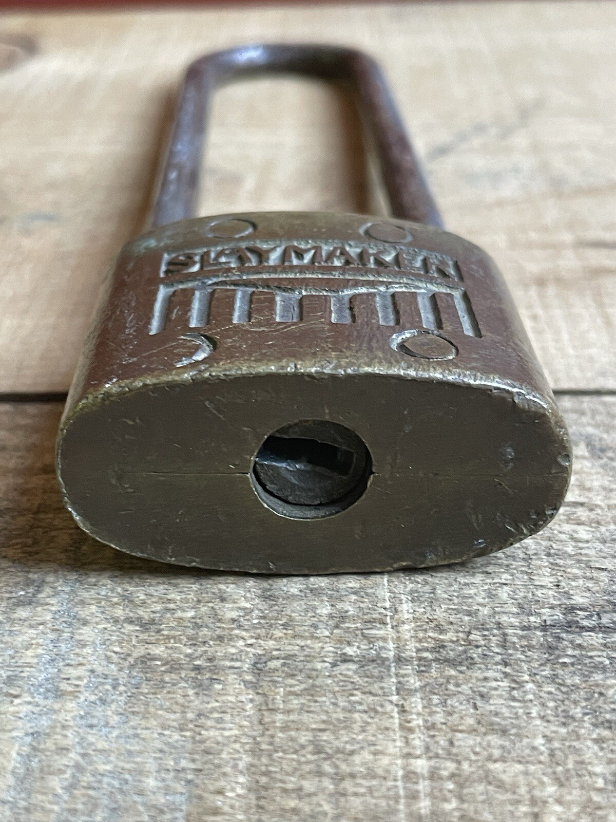 Vintage Brass “Slaymaker” Bike Padlock Locked No Key