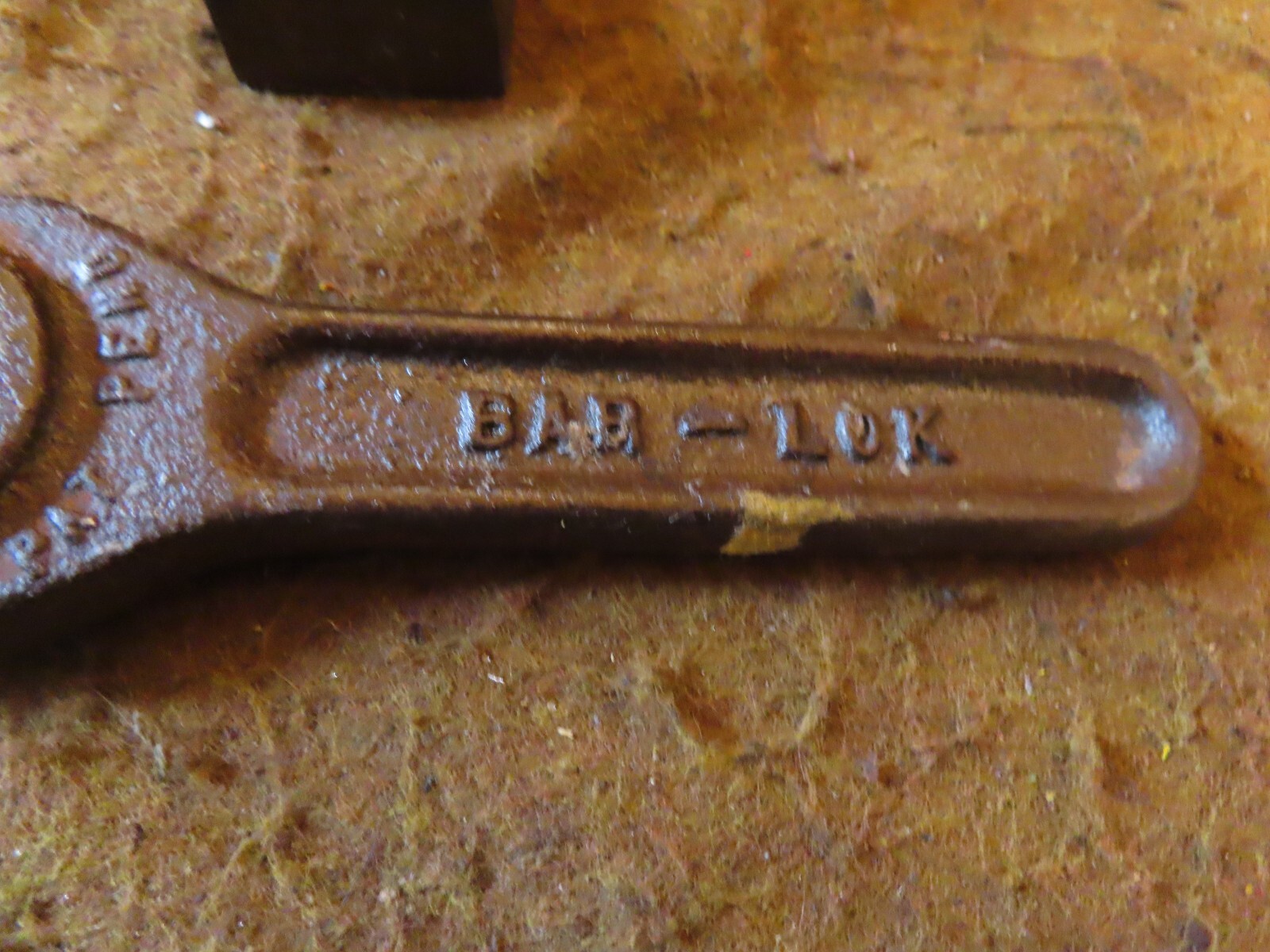 Vtg Bar-Lock Bench Mount Vise Screw,(2)Mech.Engineering,Jackson,MI~GD+🤠B2.25R