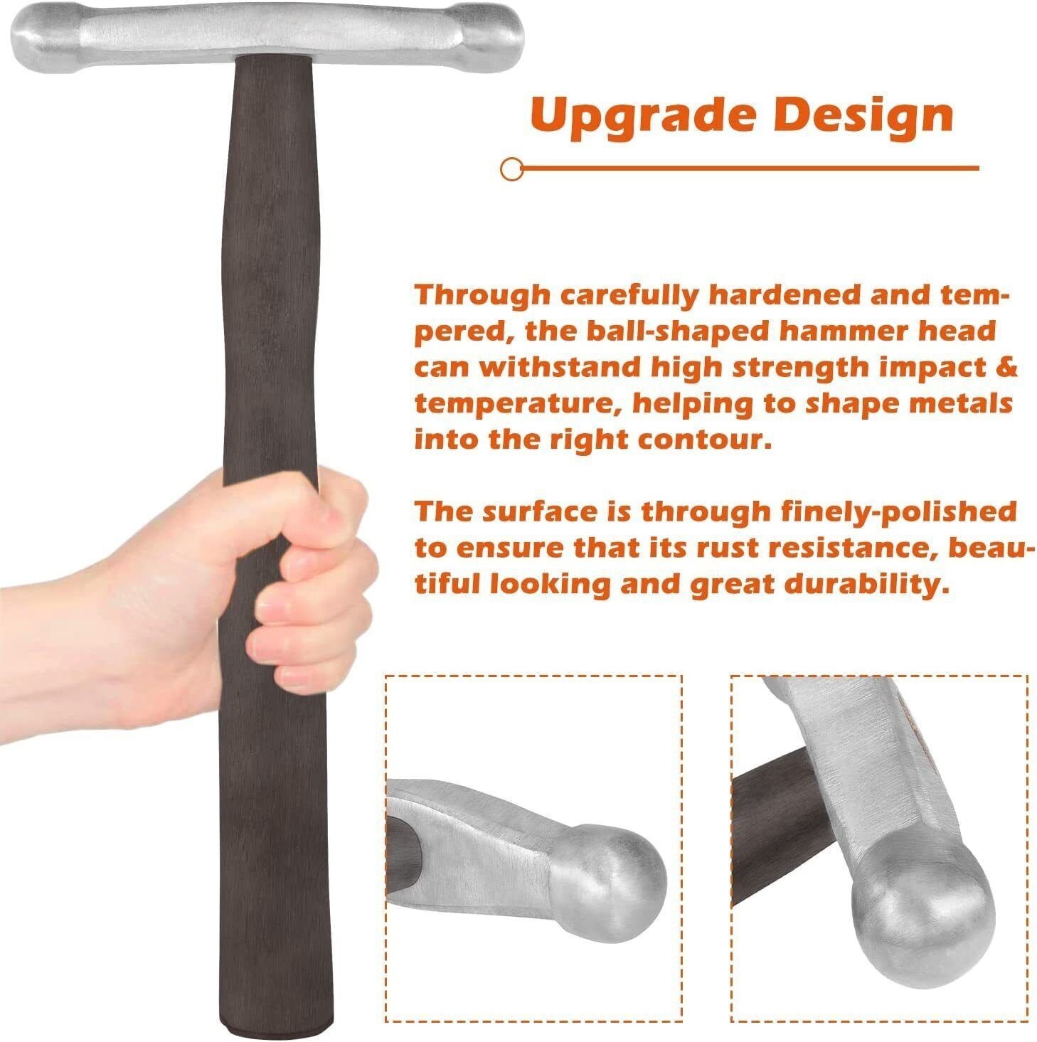 Jeweler Ball Peen Hammer Doming Metal Forming Blacksmith Tool Hickory Handle