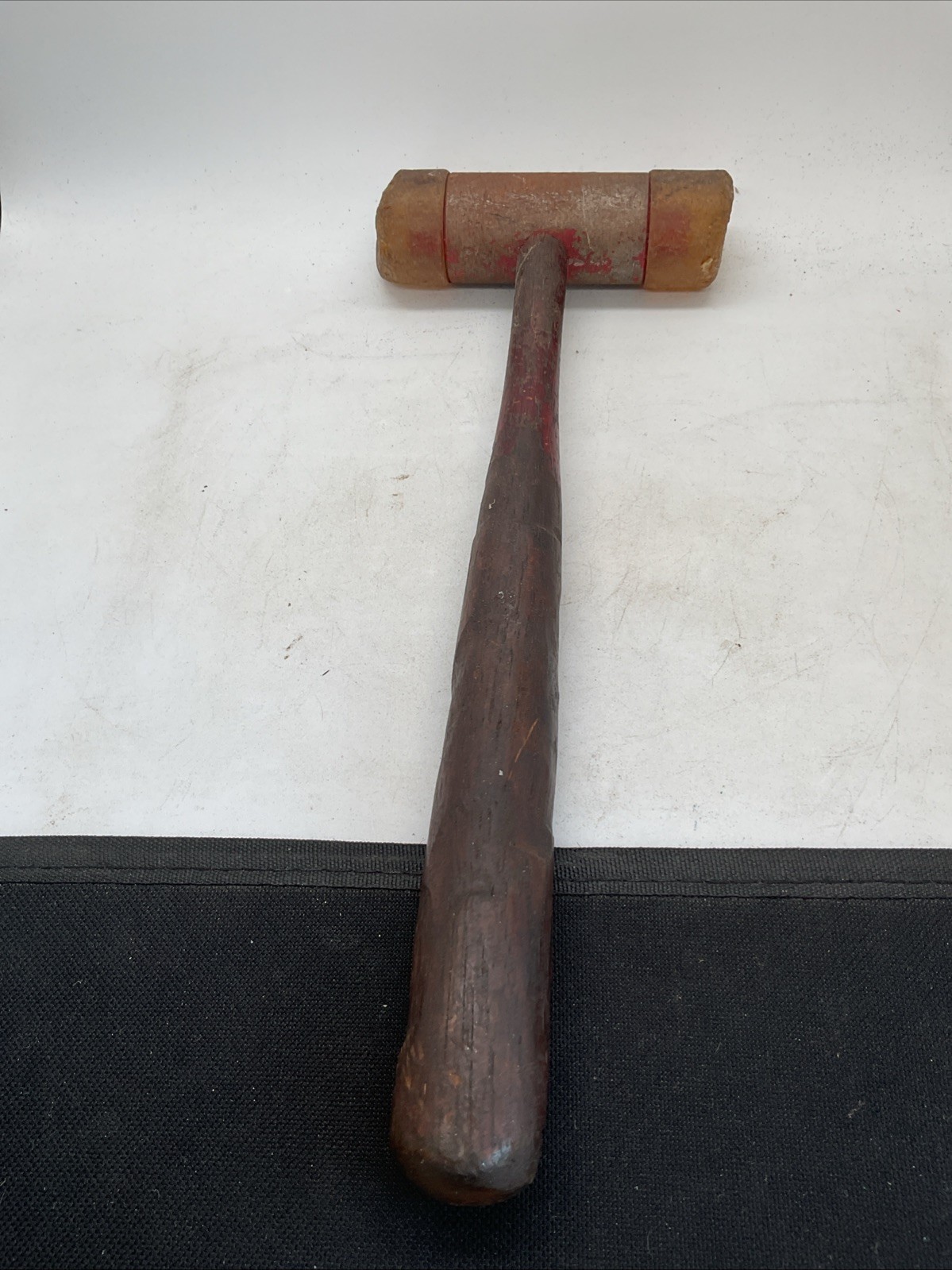 Hammer Mallet – Vintage Wooden Ends And Handle With Metal Frame