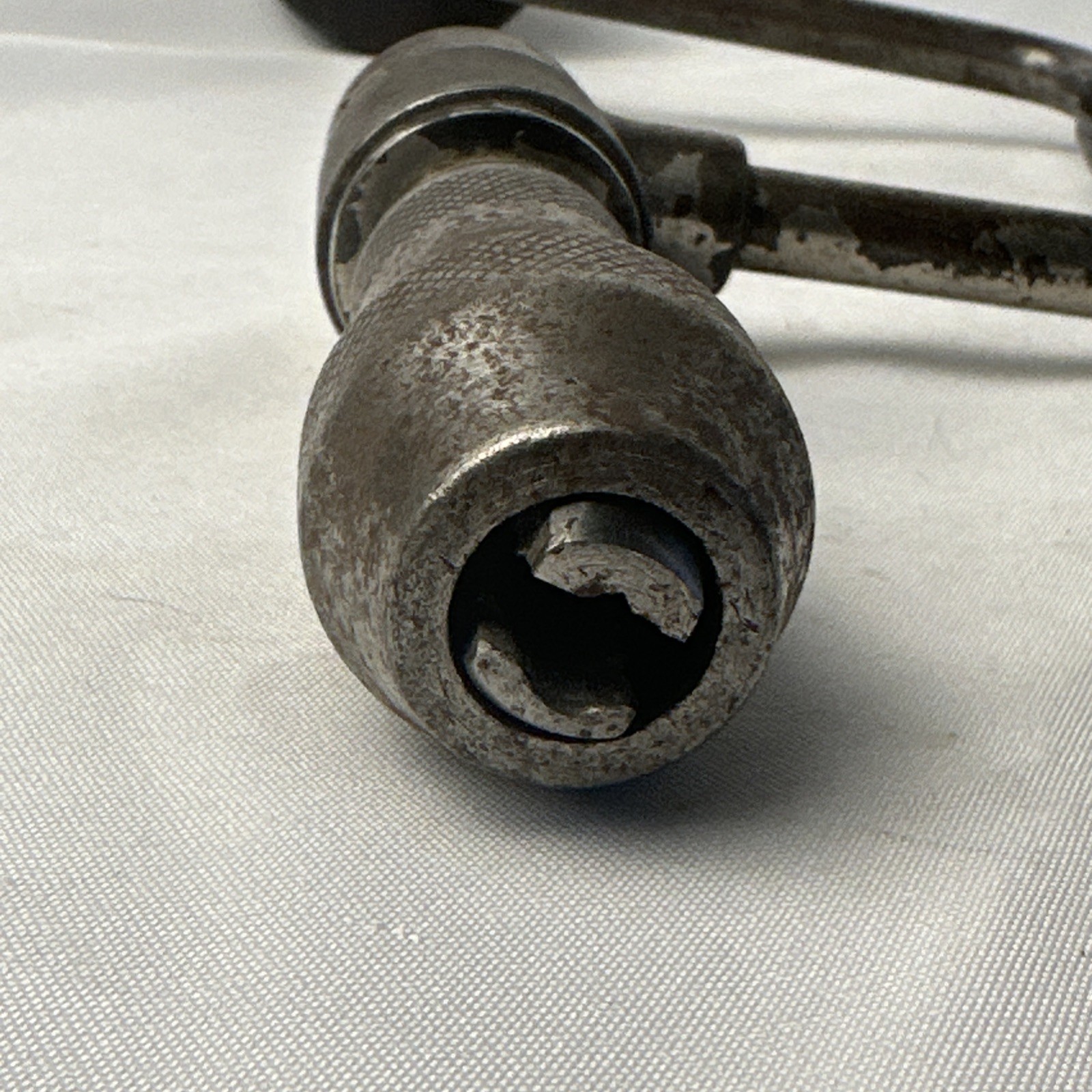 VINTAGE Stanley No. 921 Hand Operated Ratcheting Drill Bit Brace w/10″ Swing