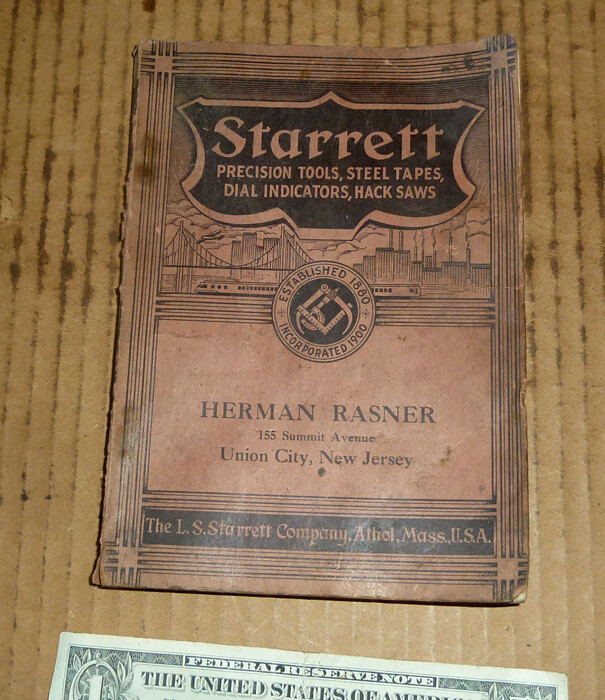 Vintage STARRETT Co.Catalog #26,USA,1938,A.282 Pg.Micrometer,Square,Gage Tools +