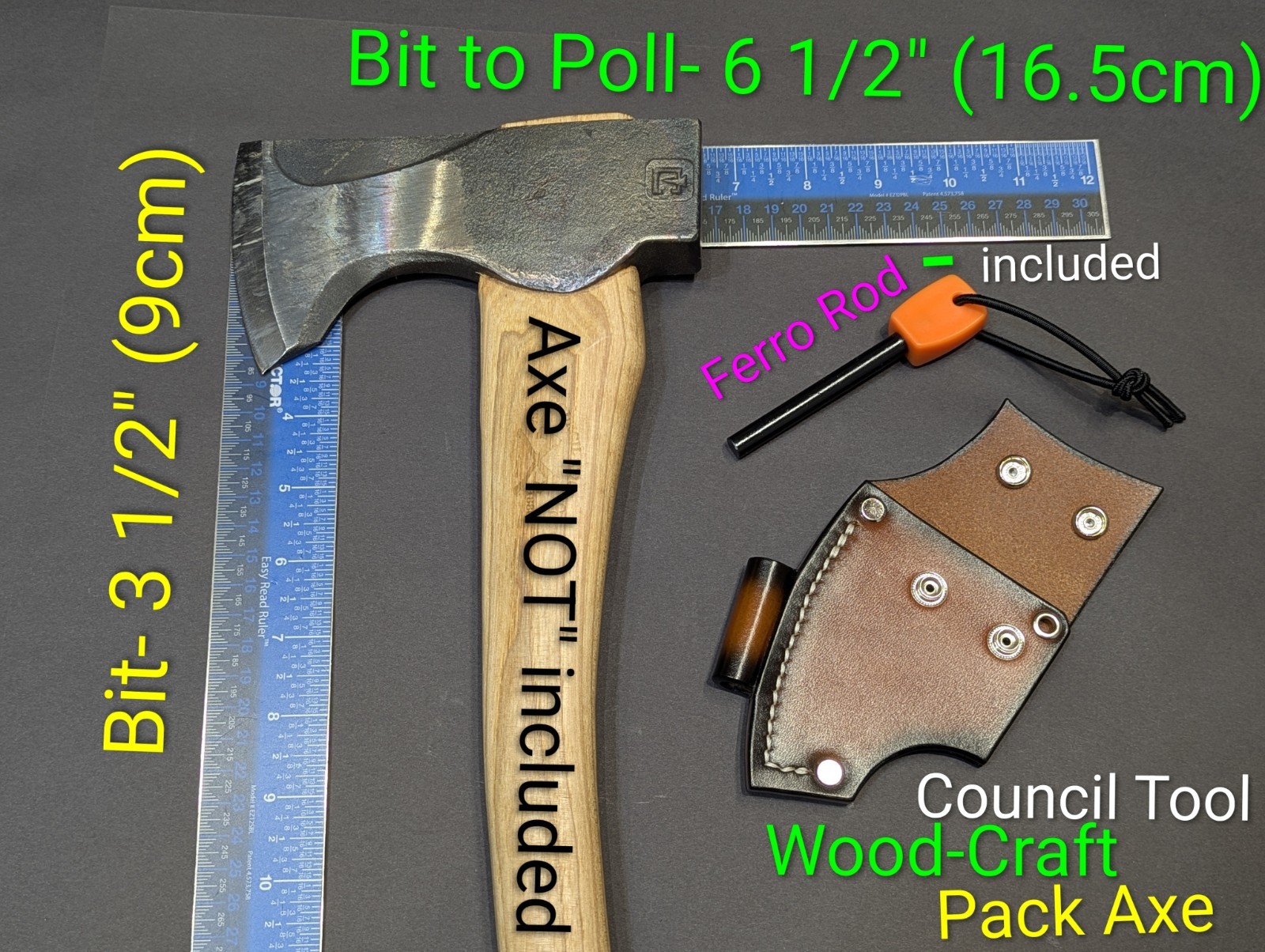 Council Tool 2lb Wood Craft Pack Axe Handmade Bushcraft/Hunting Axe Mask “Only”