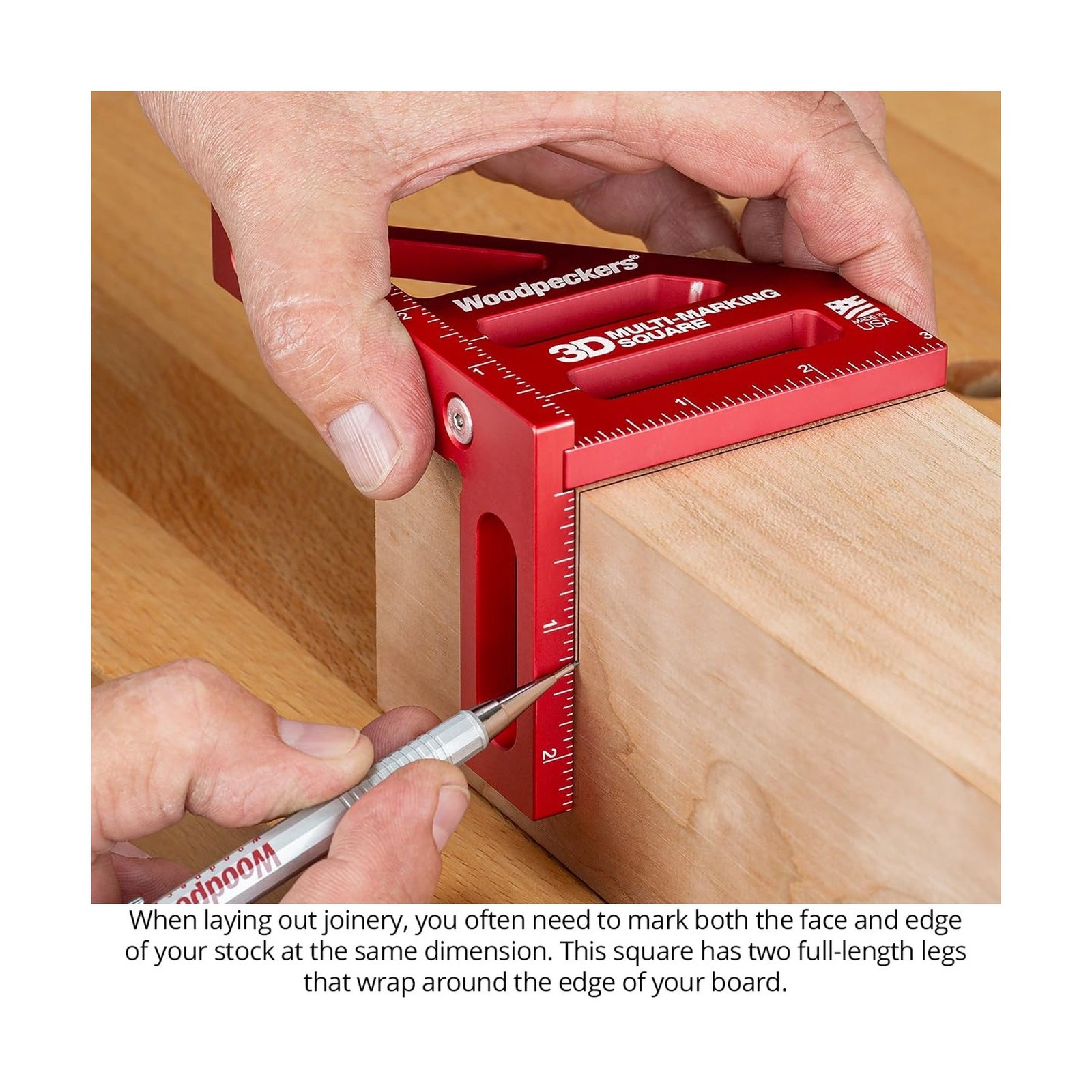 Woodpeckers 3D Multi-Marking Square, Inch Version, USA Made, Feature Packed A…