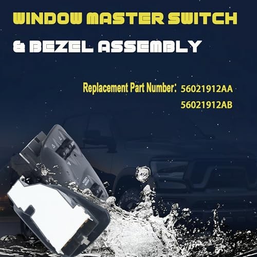 Dodge Master Power Window Switch & Bezel Assembly 56021912AB