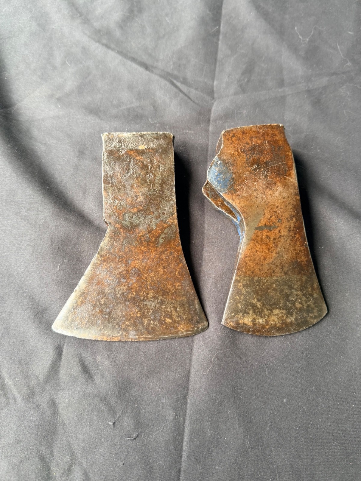 2 Vintage Swedish Axe Heads 1.54 lb & 1.76 lb – Unmarked – Forged in Sweden – Ax