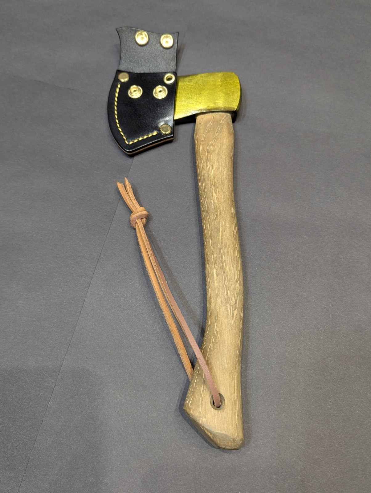 Vaughan Sportsman/Salesman/Sounding Axe Hatchet w/Cust.Handmade Leather Ax Mask