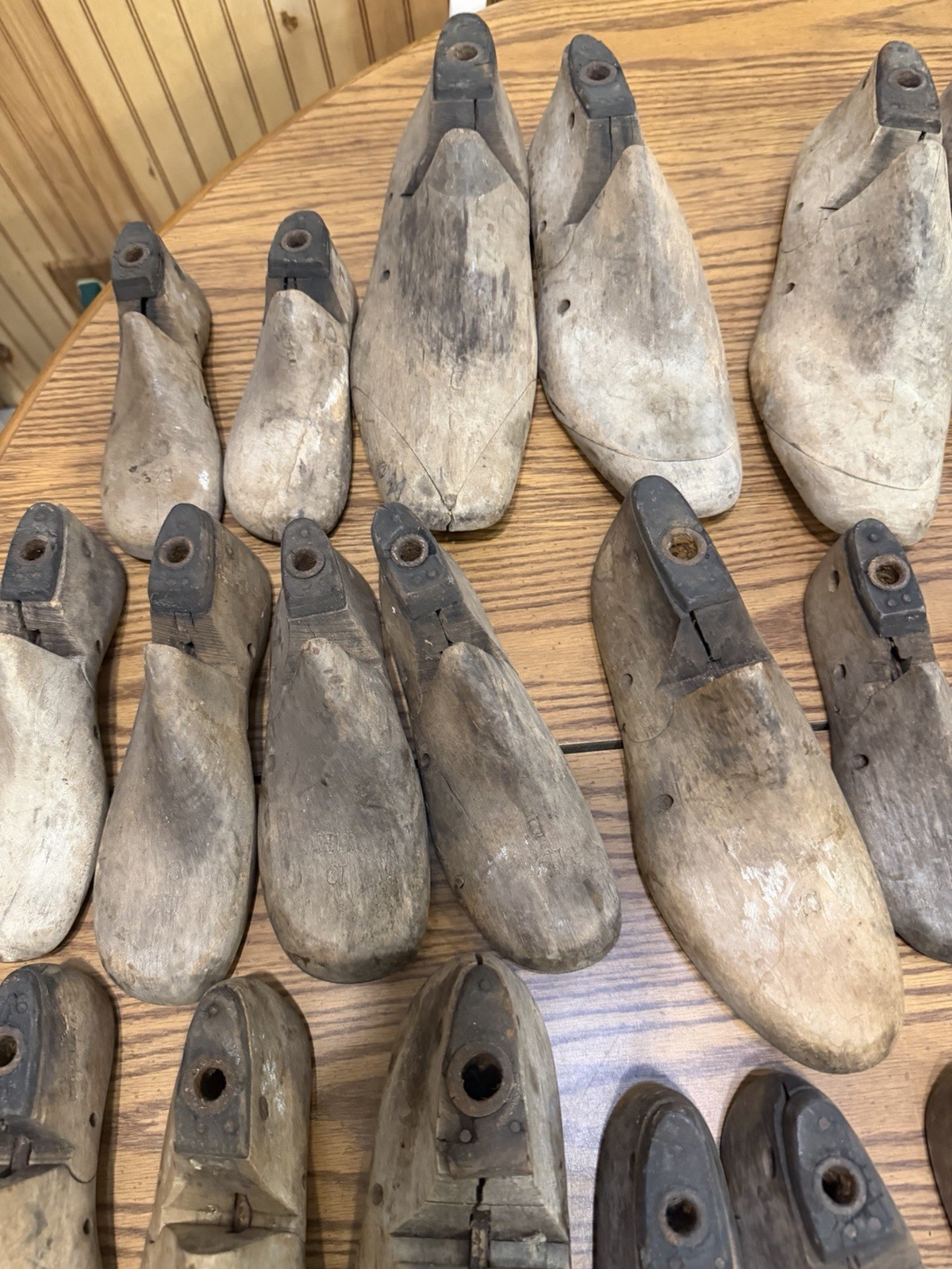 Vintage Lot 42 Shoe Lasts Cobbler Tools Wood Molds Children Kempton Stewart Ect