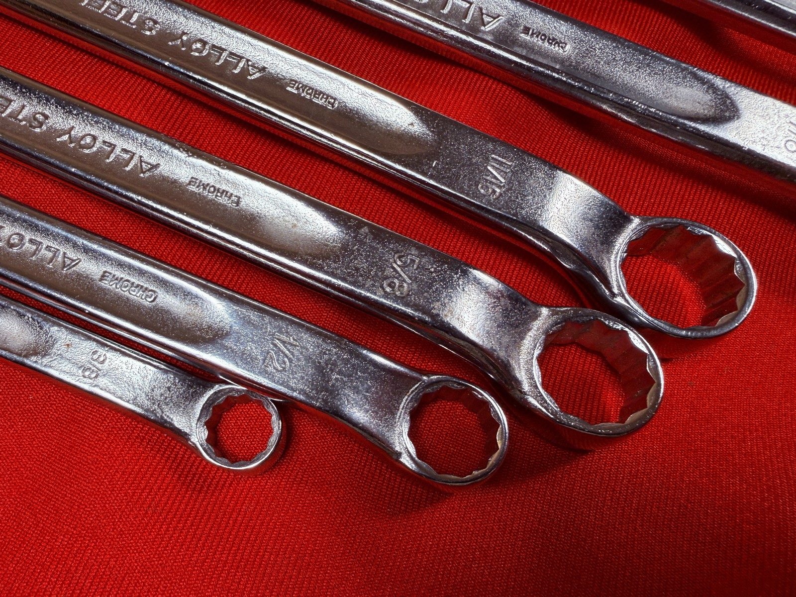 NOS 7 pc Vintage Stahlwille SAE Box End Wrench Set 23 Corona Series 3/8 to1-1/4″