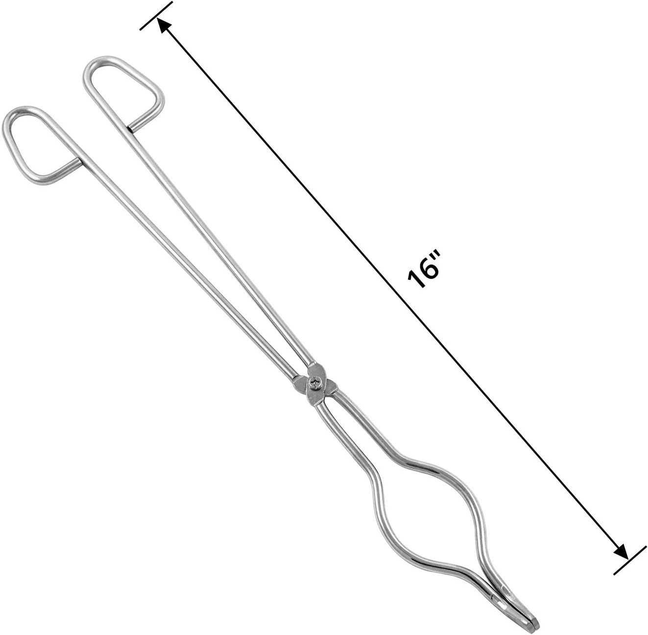 16in. Stainless Steel Crucible Tongs Heat Resistant Lab/Industry Melting Casting