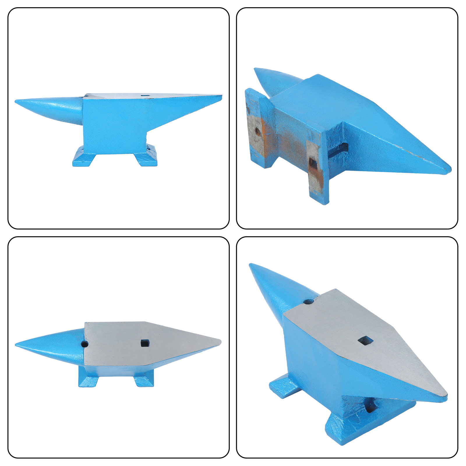 44Lb Blue Double Angle Steel Anvil Blacksmith for Sale Forge Tool and Equipment