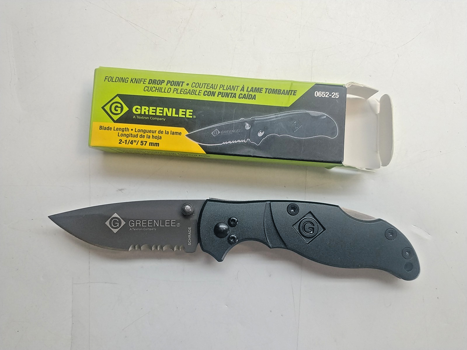 New Greenlee Knife 0652-25 2-1/4″ Titanium coated Blade