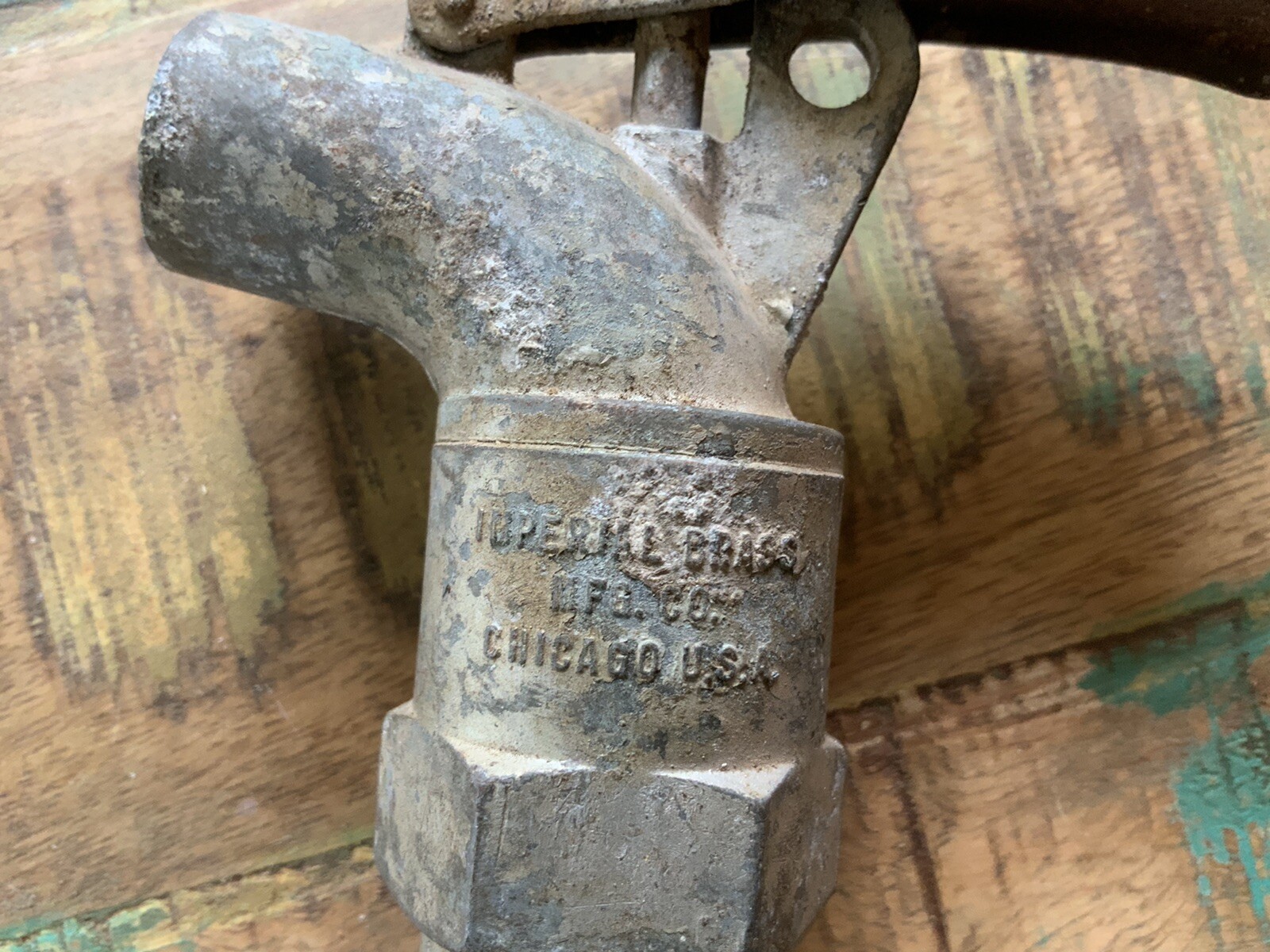 Vintage 50 GL Spigot Imperial Brass Mfg Co Bunghole Chicago IL USA
