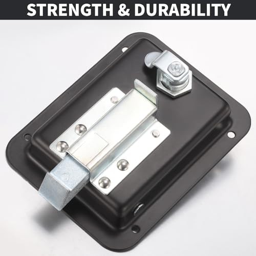 Truck Tool Box Lock Replacement kit, 2PCS 2PC (5.5″L x 4.3″W x 1.6″H) Black