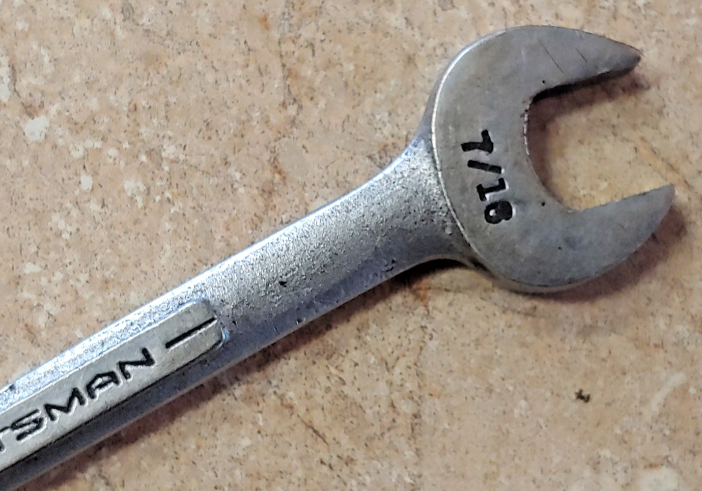 Vintage Craftsman -V- 7/16″ by 3/8″ Double Open-end Wrench 5″ long Made in USA