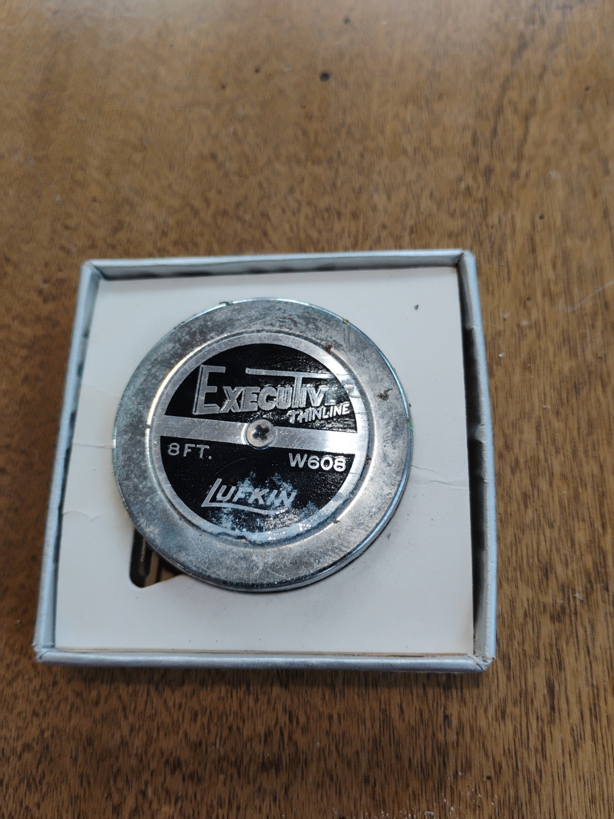 LUFKIN W 608 P 8′ x 1/4″ Executive Thin Line Tape VINTAGENew In Box See Photos!
