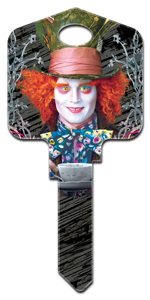 COLORFUL DISNEY MAD HATTER House Key Blank for Kwikset KW1 KW10 KW11